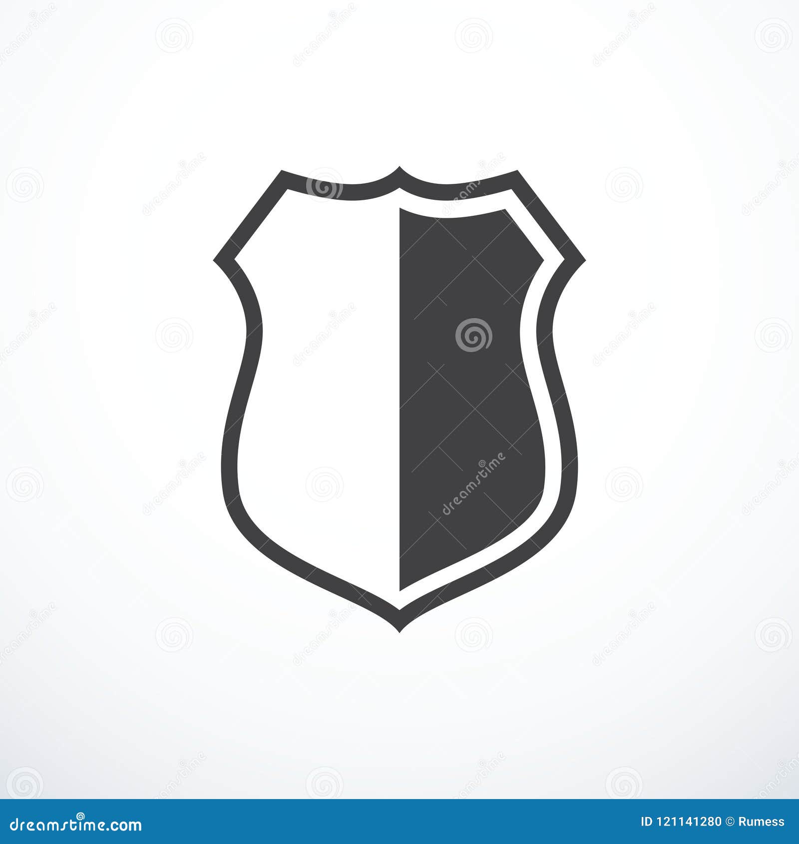 Vector shield icon stock vector. Illustration of black 121141280