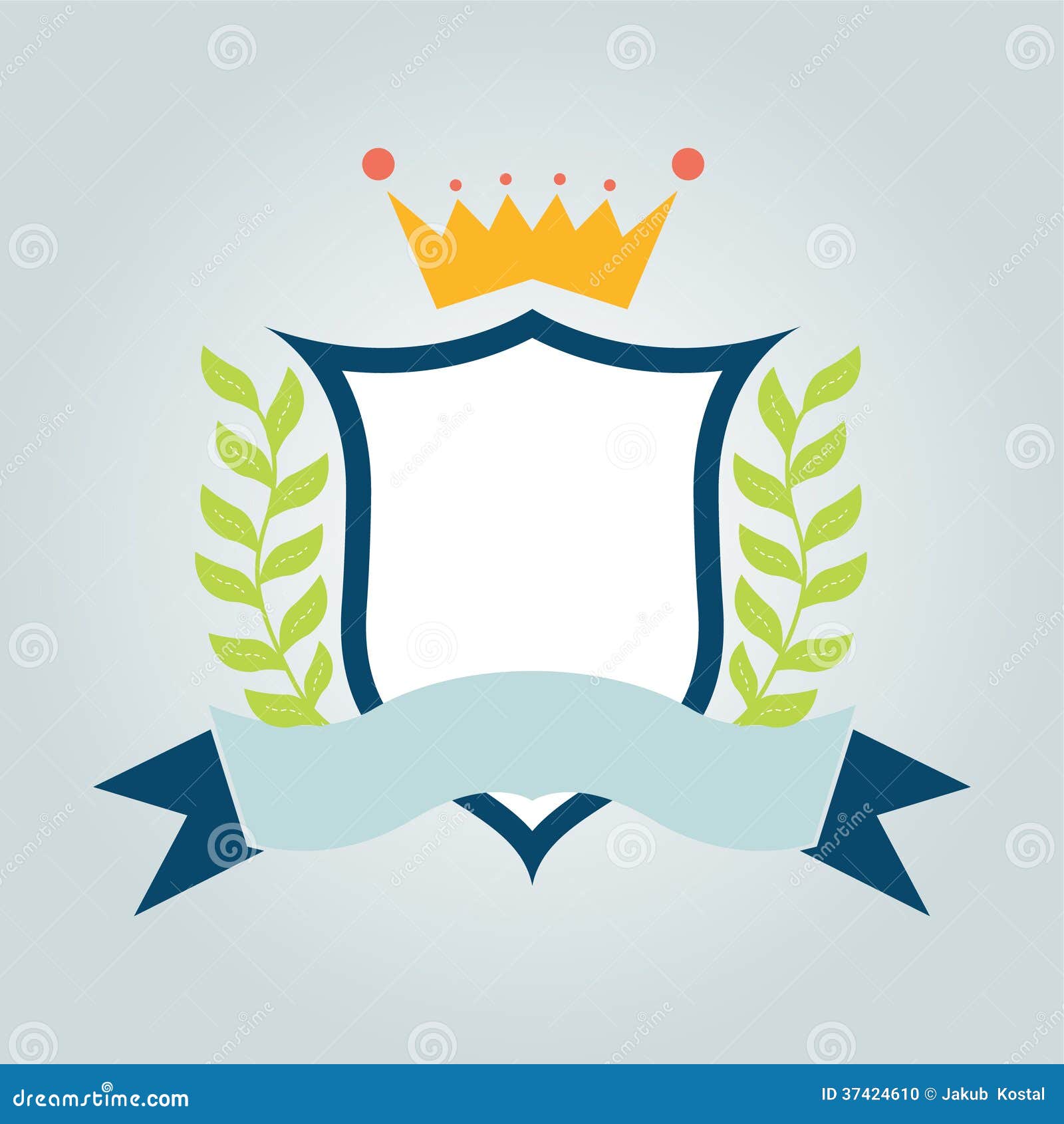 Leaf Ribbon Shield Template Blank Stock Illustration - Download Image Now -  Award, Award Ribbon, Badge - iStock