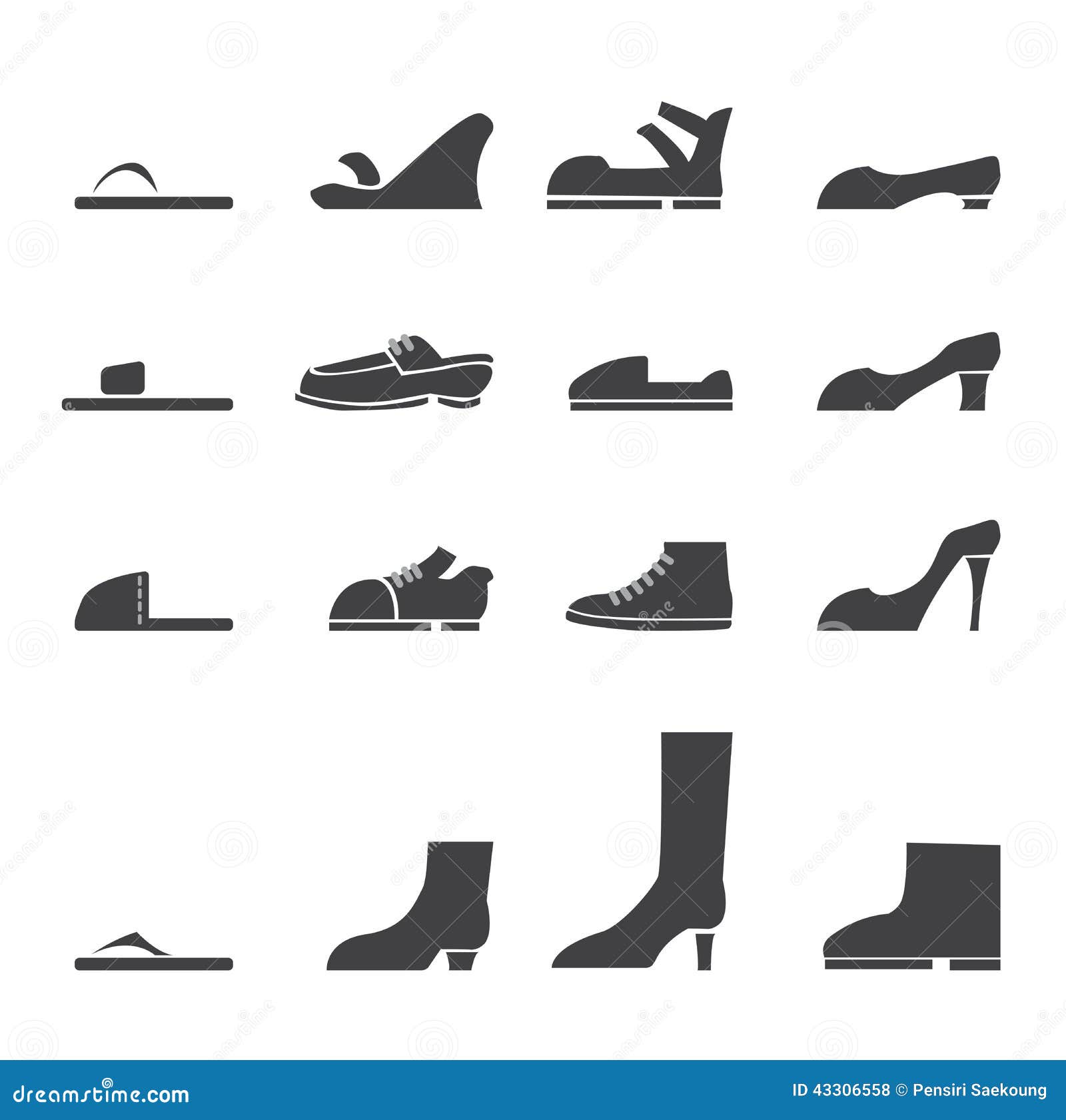 Vector.shoes Icon Set Stock Vector - Image: 43306558