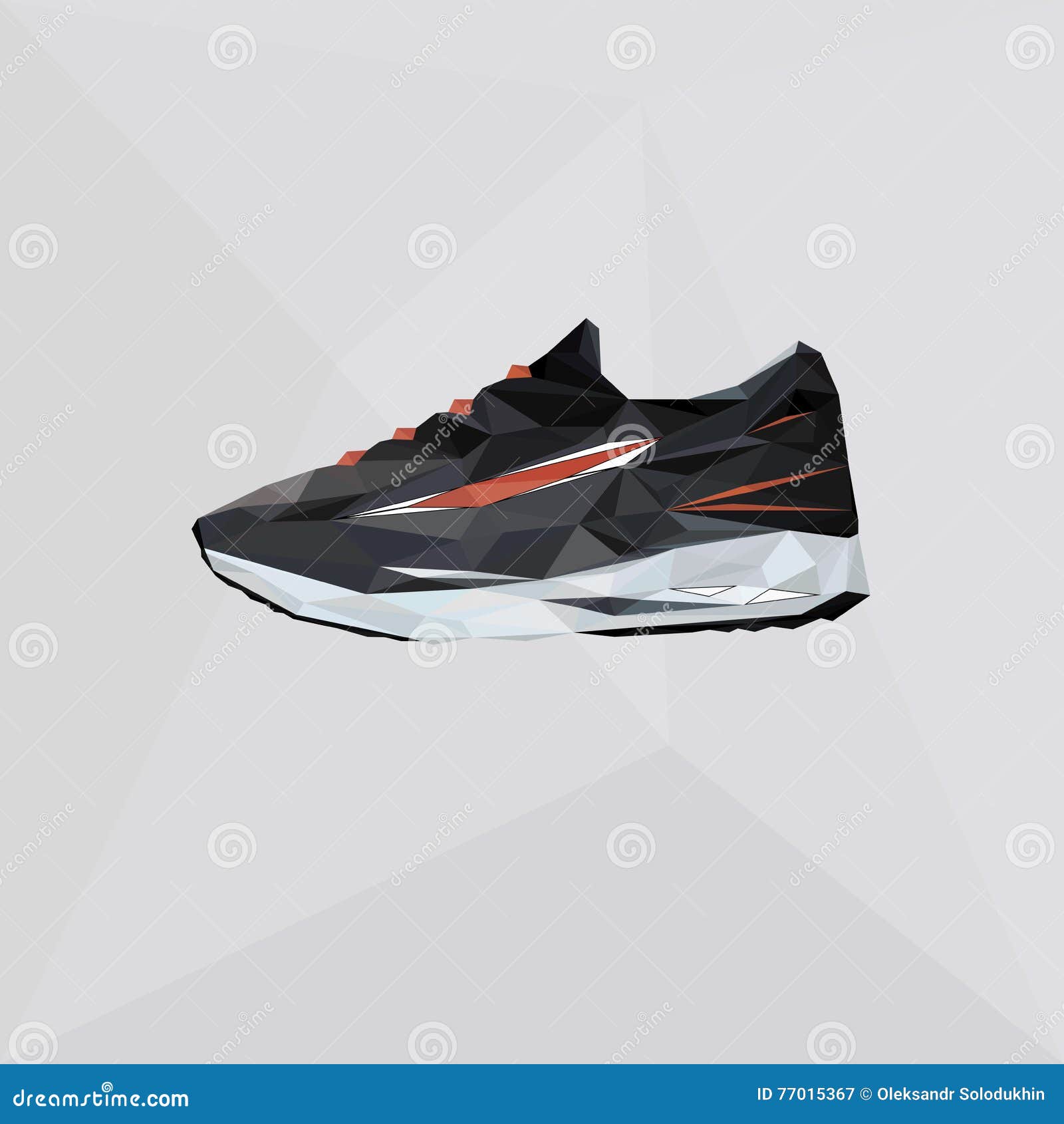 Vector Shoes for Running. Illustration Sport Shoes in Polygon Style ...