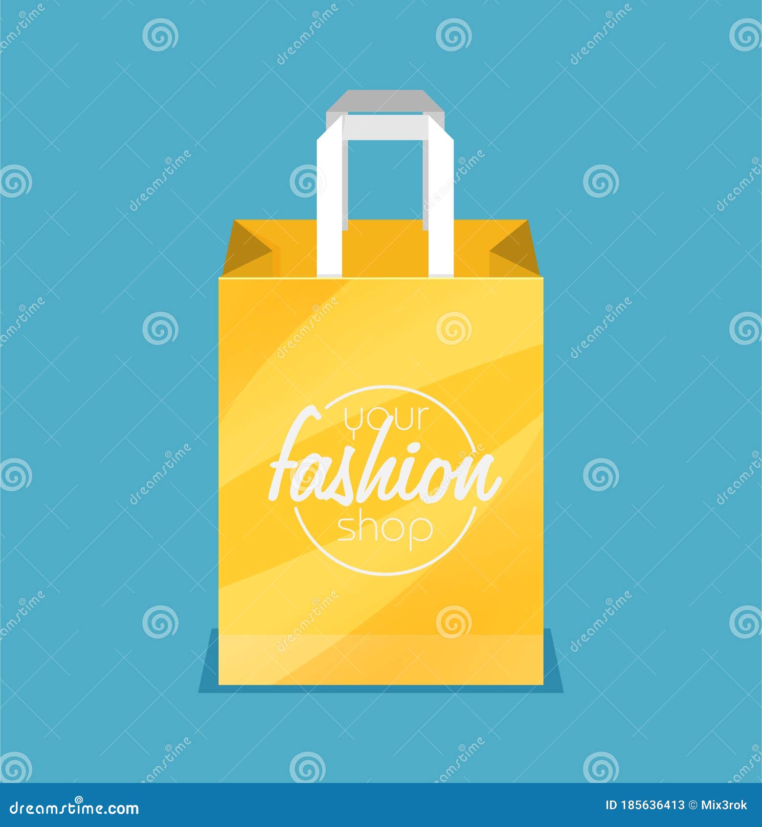 Vector Shopping Bag Flat Vector Icon Stock Vector Illustration of