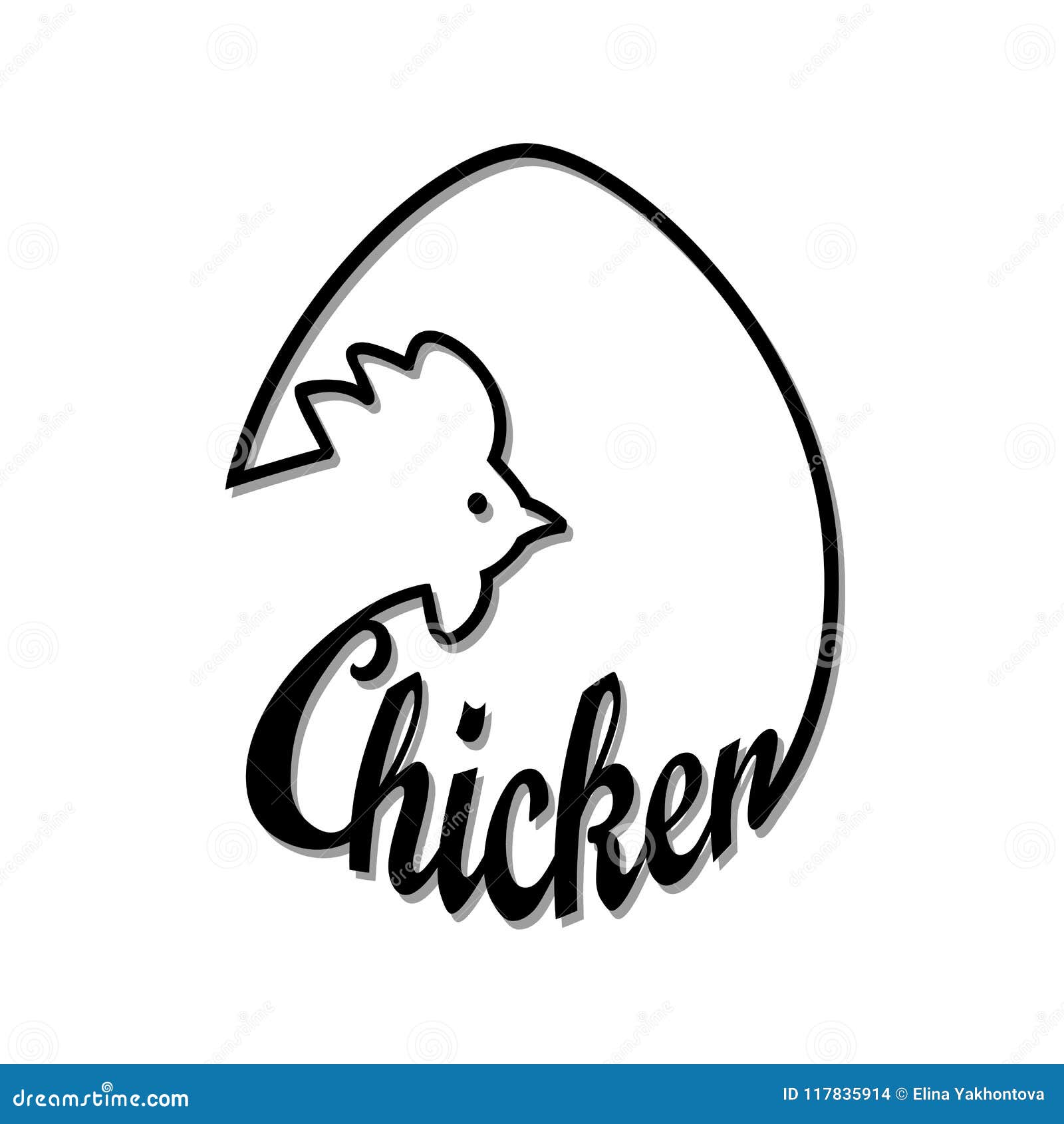 Download Vector Sign Or Symbol Of The Chicken In The Egg, Mockup To ...