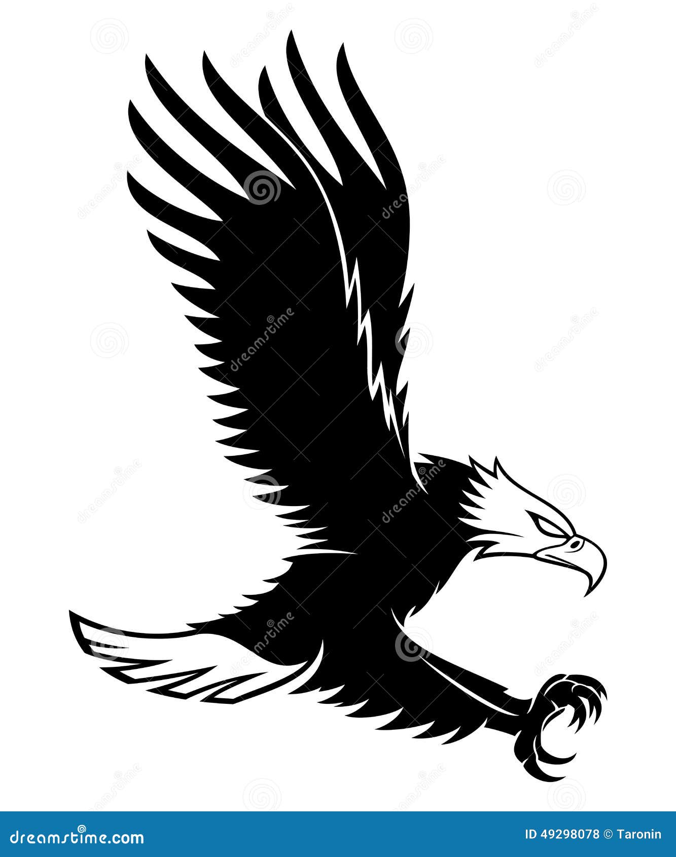 Vector sign. White eagle. stock vector. Illustration of abstract 49298078