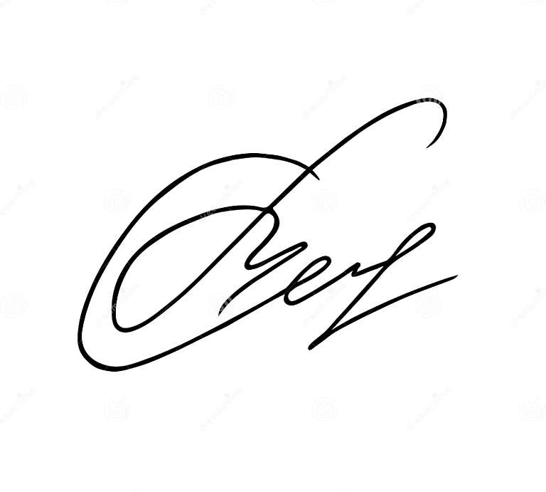 Vector Signature. Autograph Hand Drawn. Scrawl Signature. Handwritten