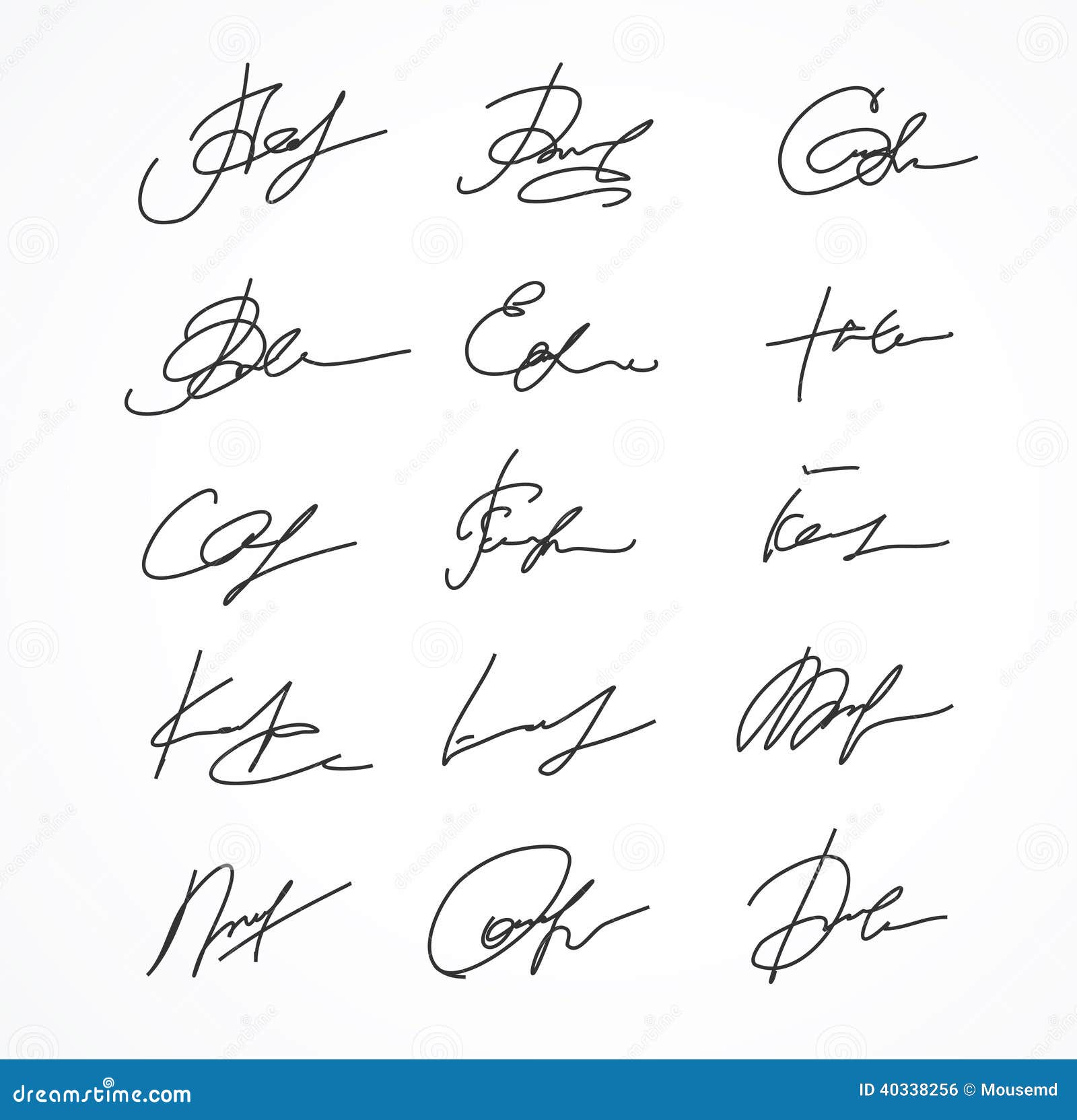  signature fictitious autograph