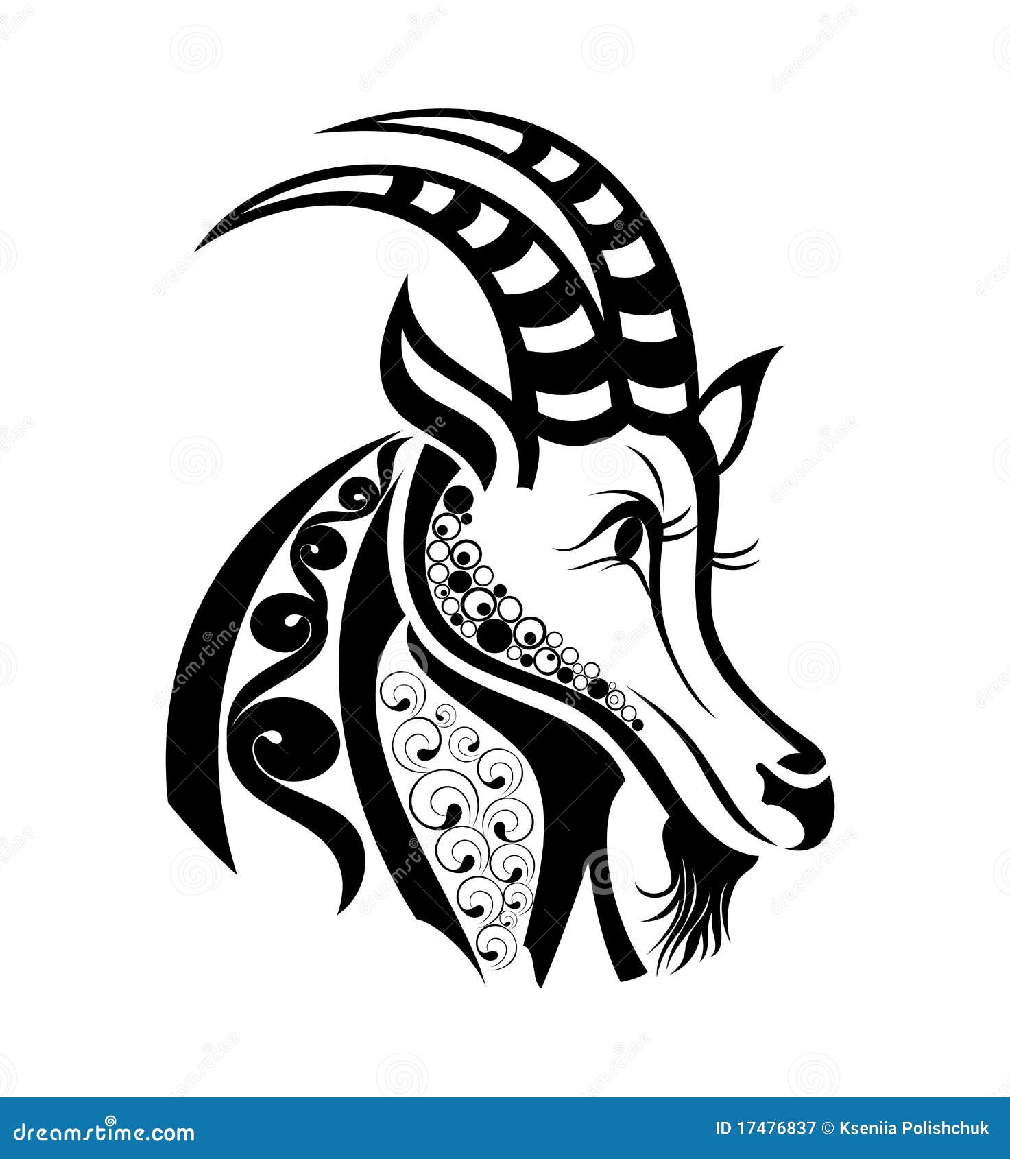 Vector Signs of Zodiac- Capricorn. Tattoo Design. Stock Vector -  Illustration of tattoo, capricorn: 17476837