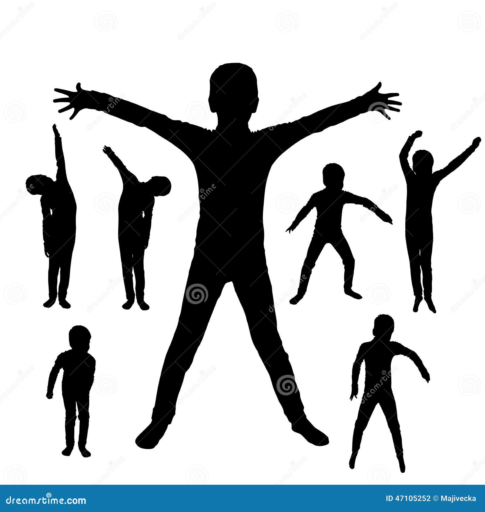 Download Vector Silhouette Of Boy. Stock Vector - Image: 47105252