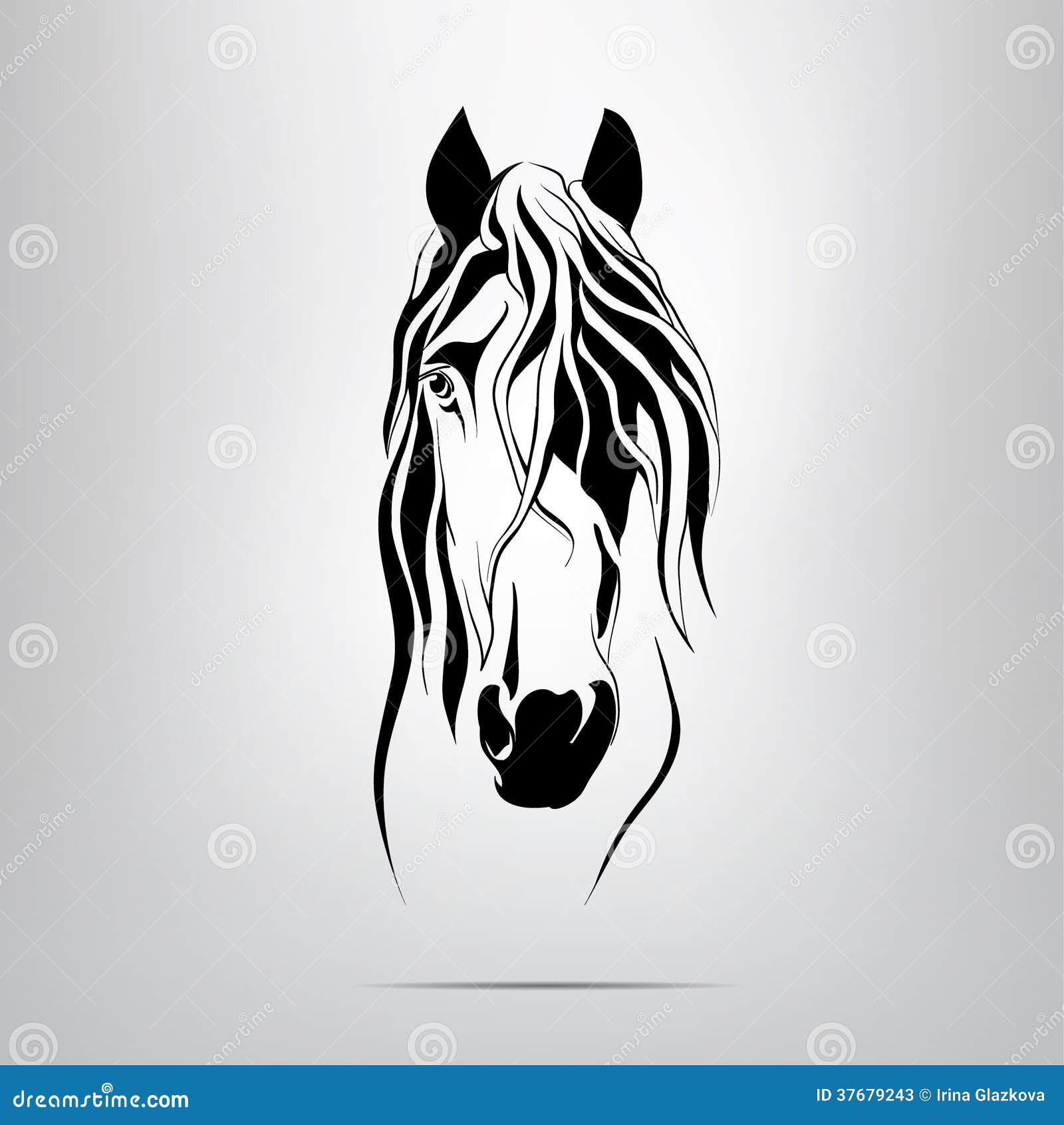 Vector Silhouette Of A Horse S Head Illustration Megapixl