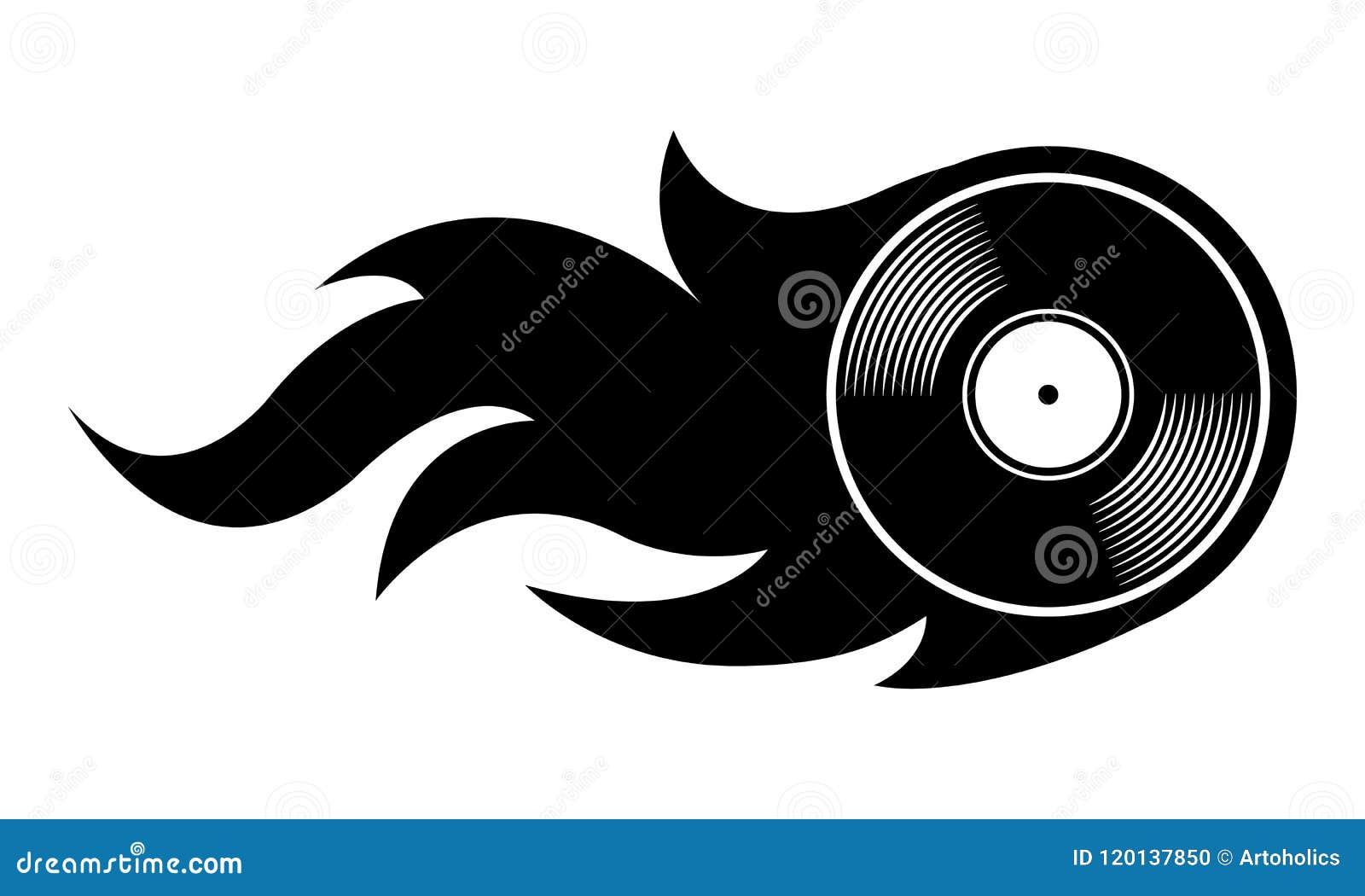 Download Vector Silhouette Illustration Of Vintage Retro Vinyl ...
