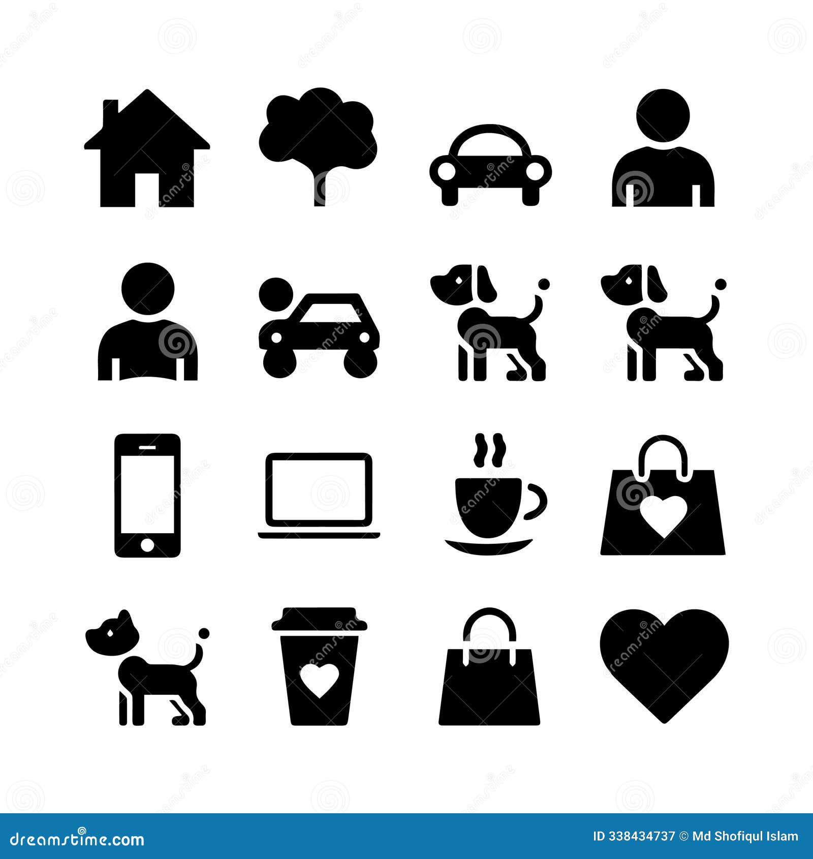 a  silhouette image of a black flied icon set