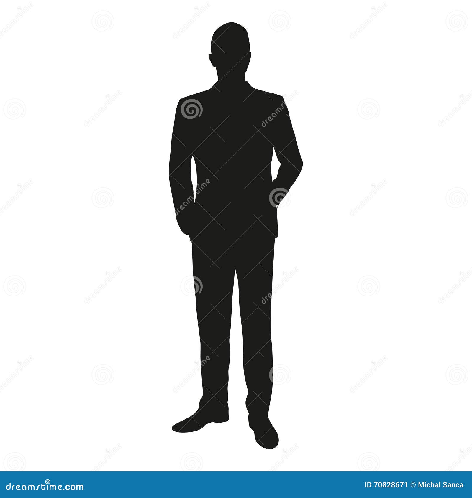  silhouette of a man standing in a suit