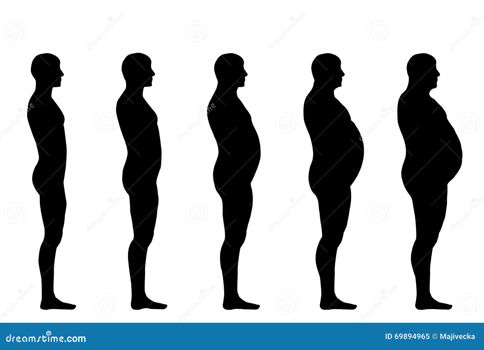 Vector silhouette of man. stock illustration. Illustration of slim ...