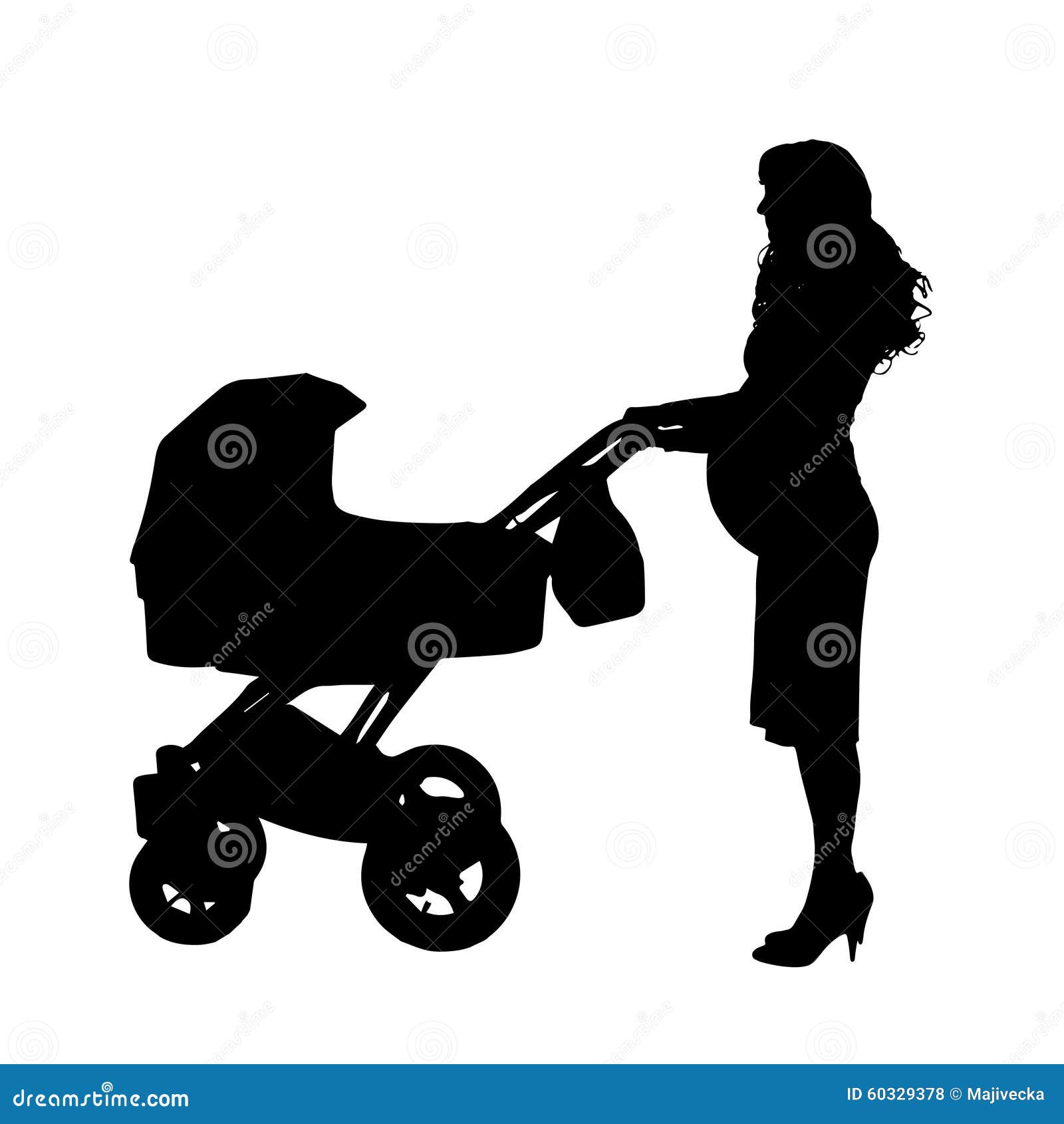 Download Vector Silhouette Of A Pregnant Woman. Stock Vector - Illustration of illustration, health: 60329378