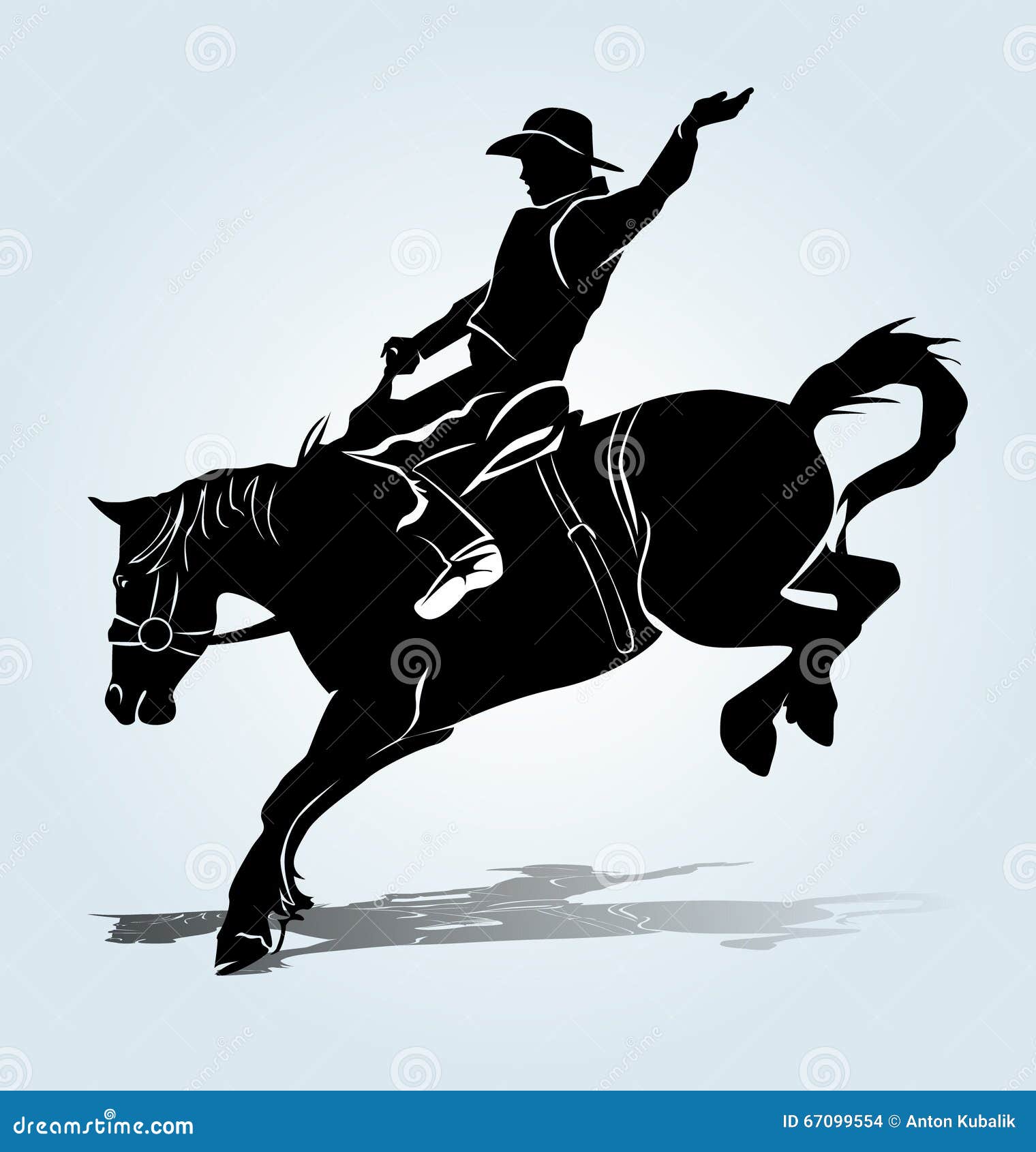  silhouette of a rodeo rider