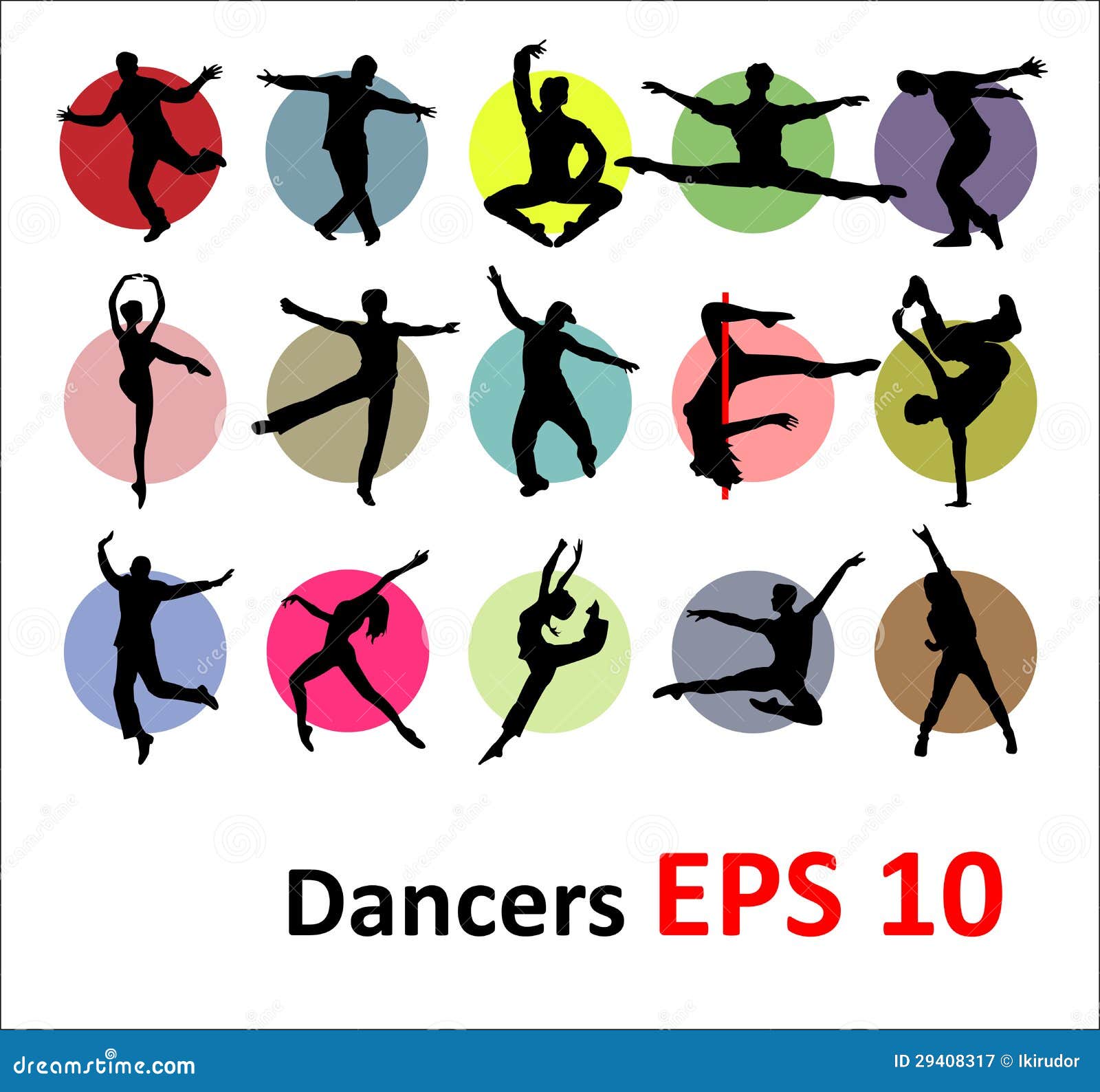  silhouettes of dancers
