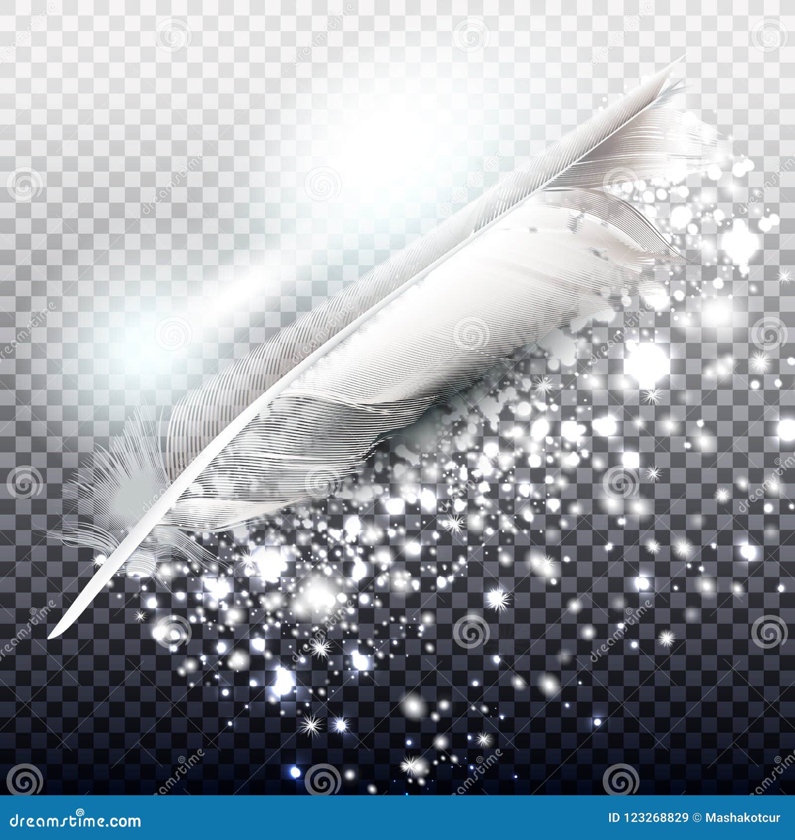 Silver glitter particles on white background Vector Image