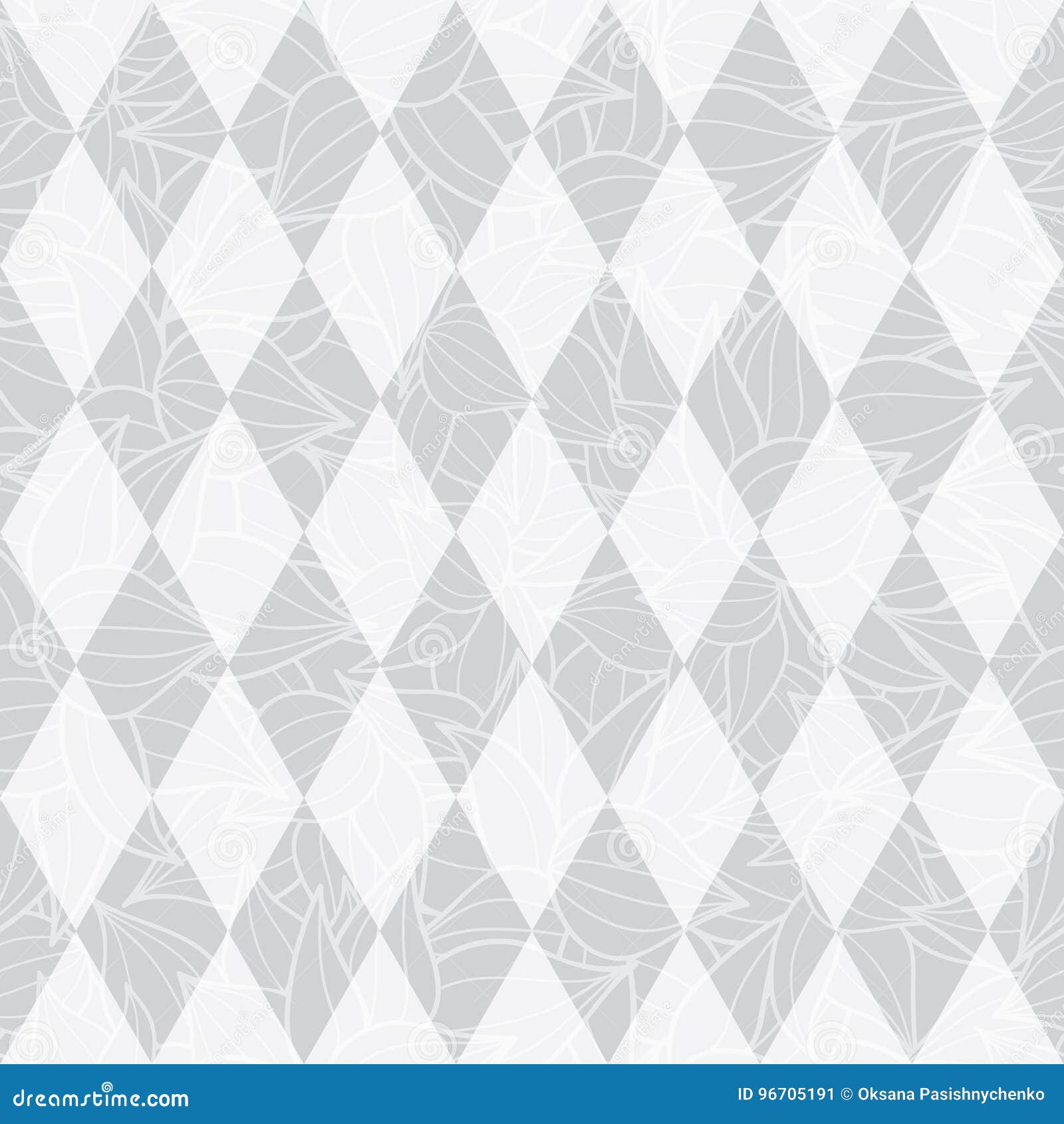 Vector Silver Grey Geometric Diamonds Abstract Stock Vector