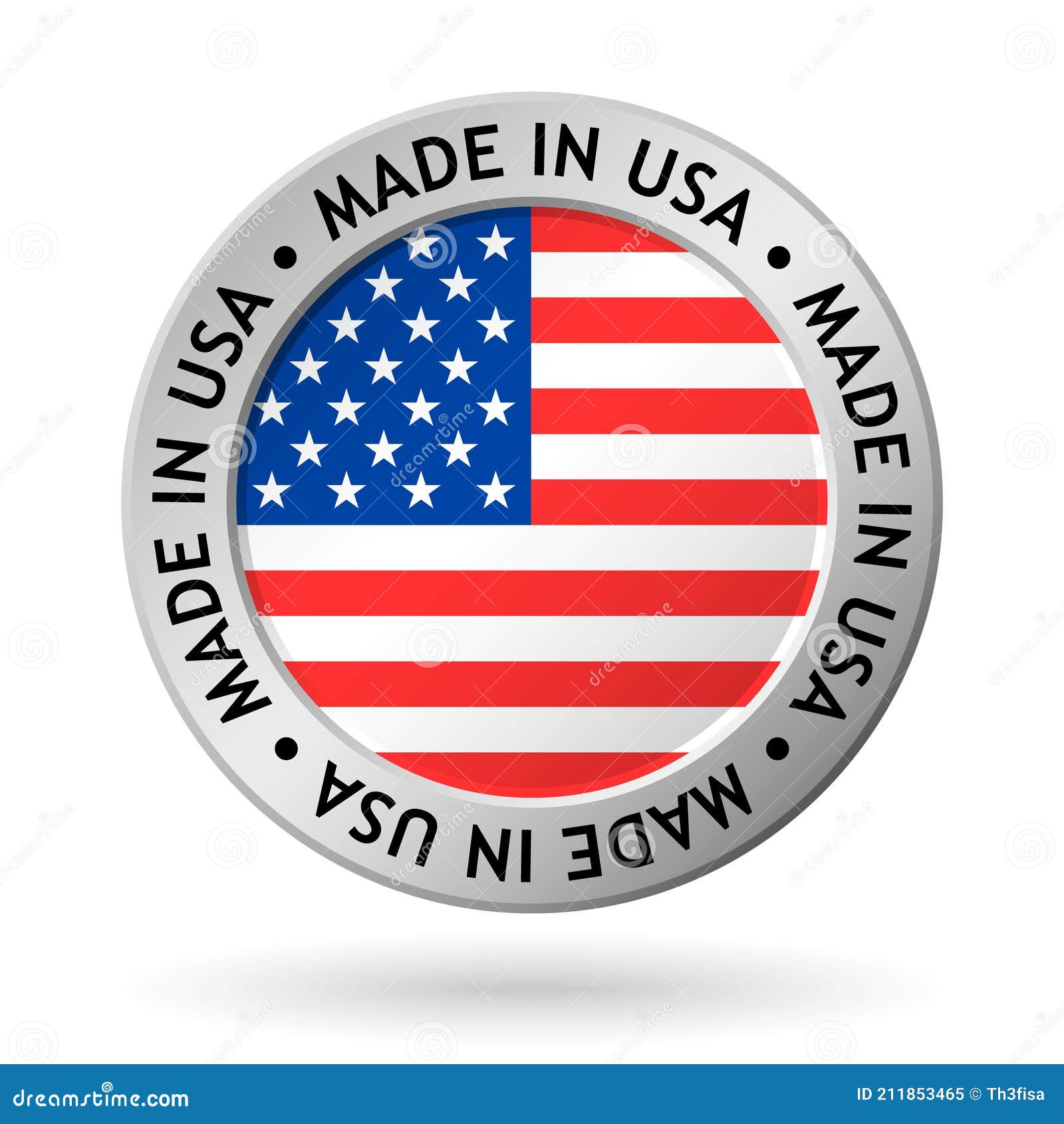 Vector made in usa sign stock vector. Illustration of pride - 211853465