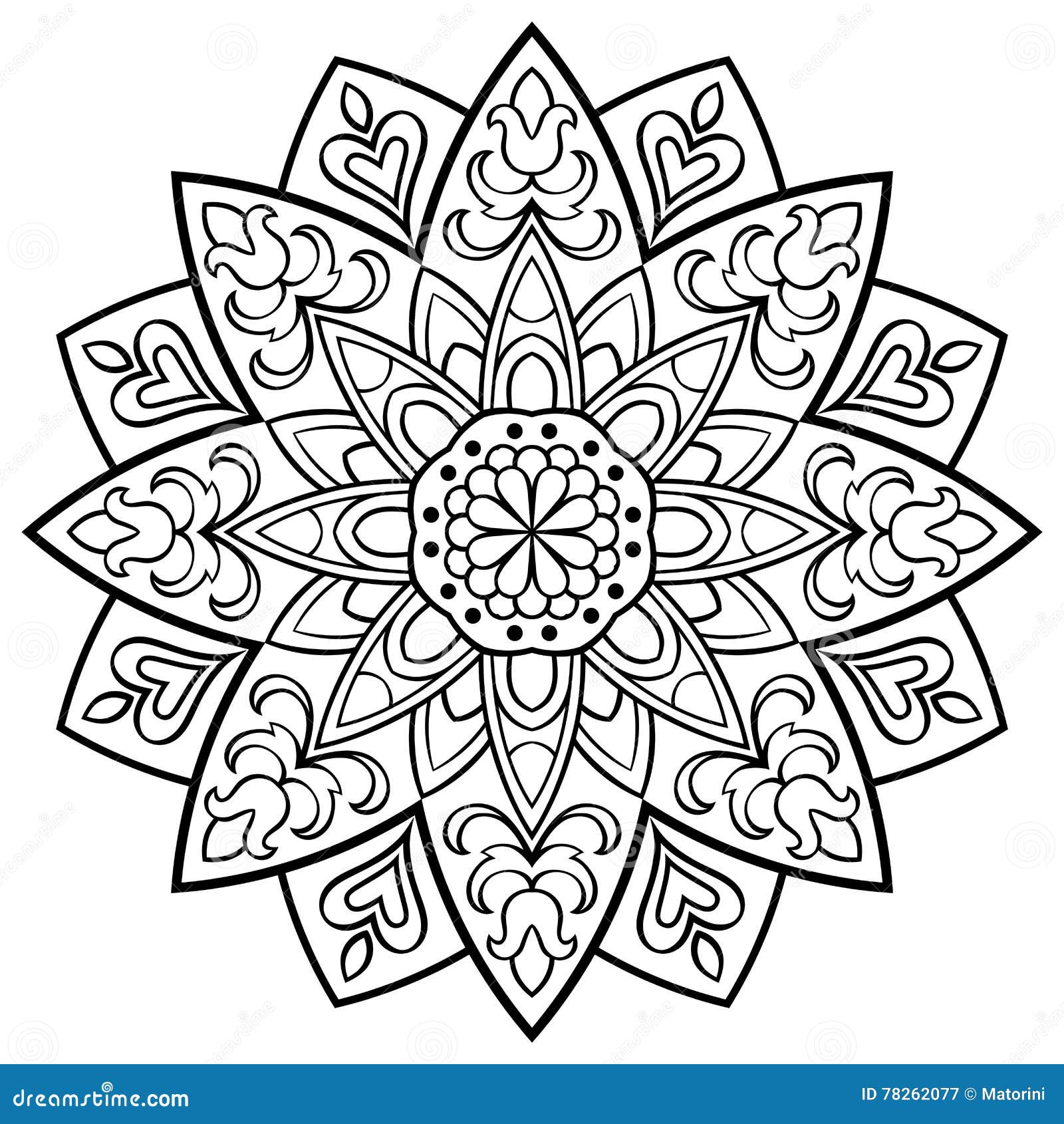 Download Vector simple mandala. stock vector. Illustration of ...