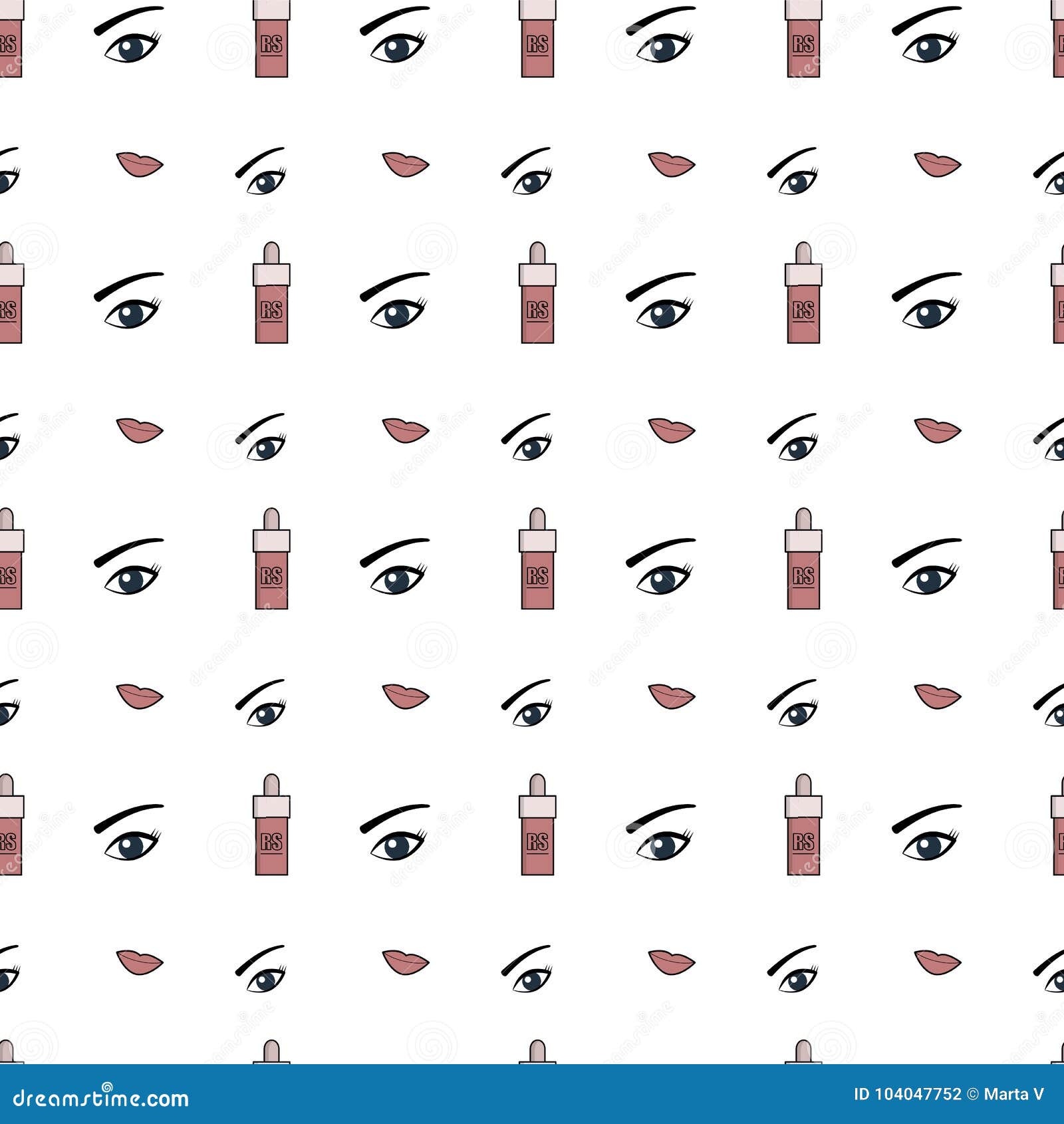  simple pattern of equipment for permanent make-up. used for backgrounds on the site, business cards, wallpaper