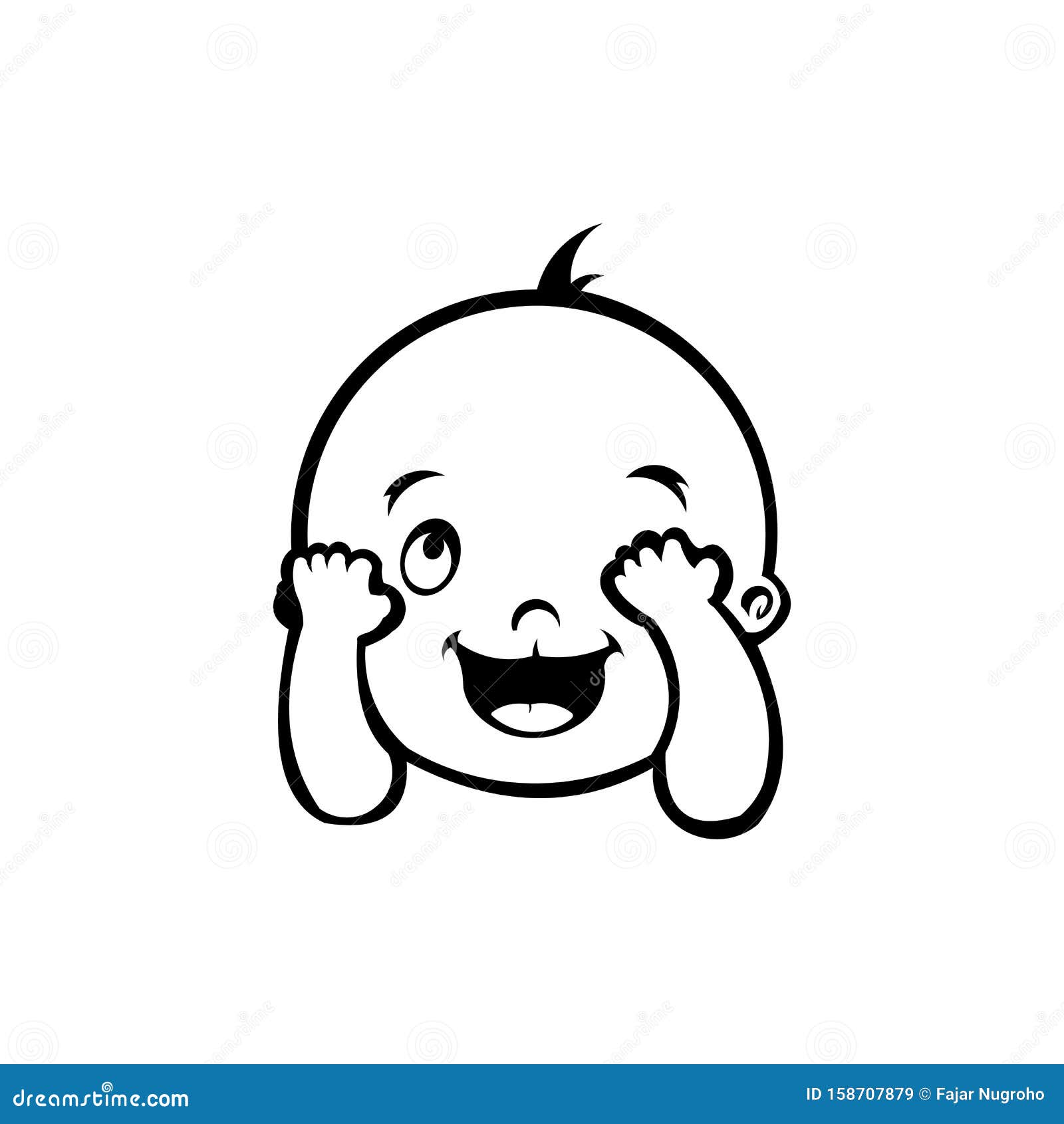 Head Babies Small Baby Boy, Stock Vector - Illustration of care, logotype:  158707879