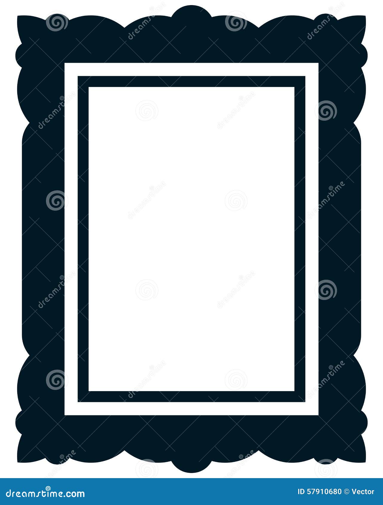 vector simple vintage picture frame isolated framed 57910680