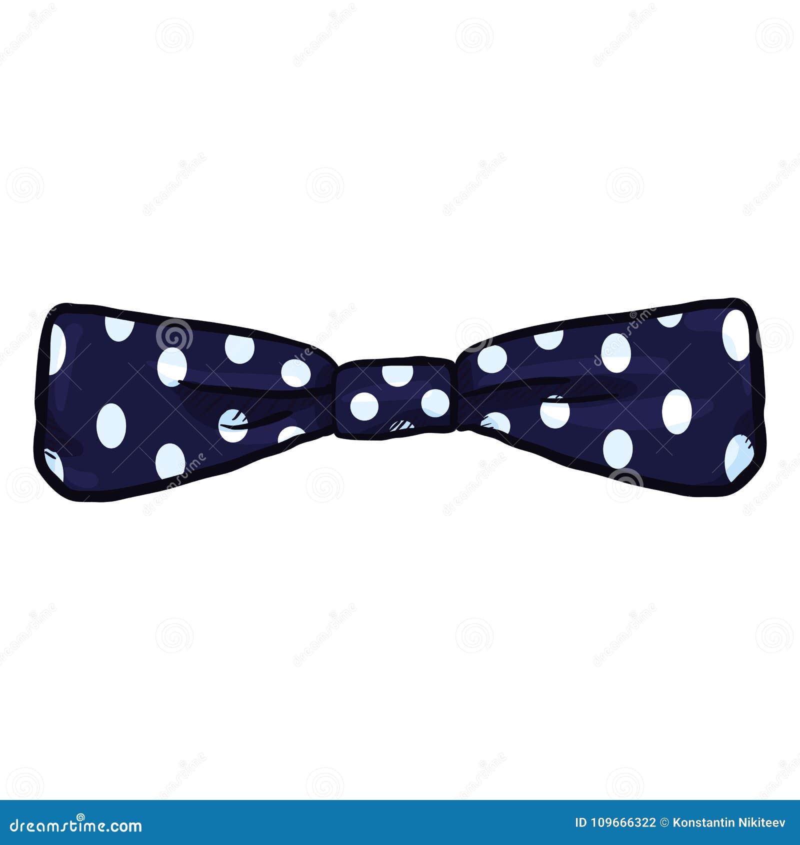 cartoon black bow polka dots