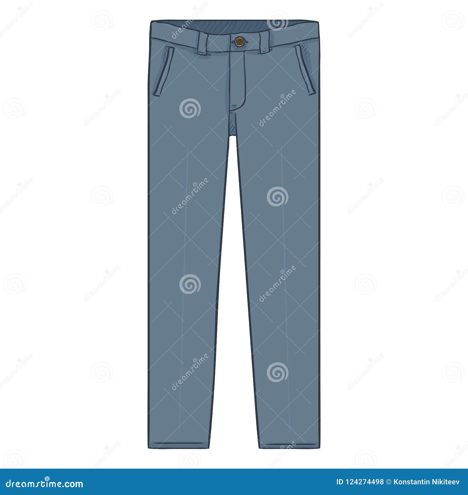 Vector Cartoon Illustration - Gray Classic Mens Trousers Stock Vector ...