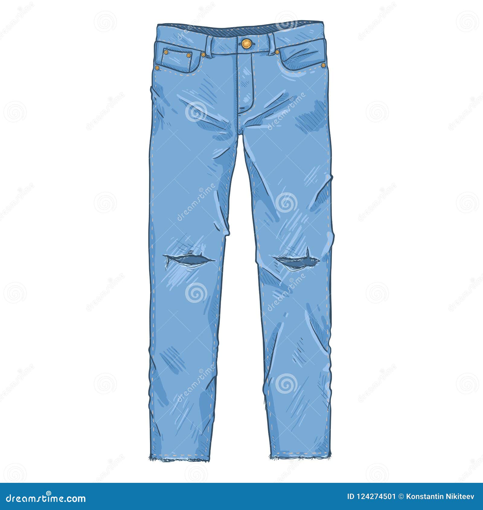 Jeans Pocket Cartoon