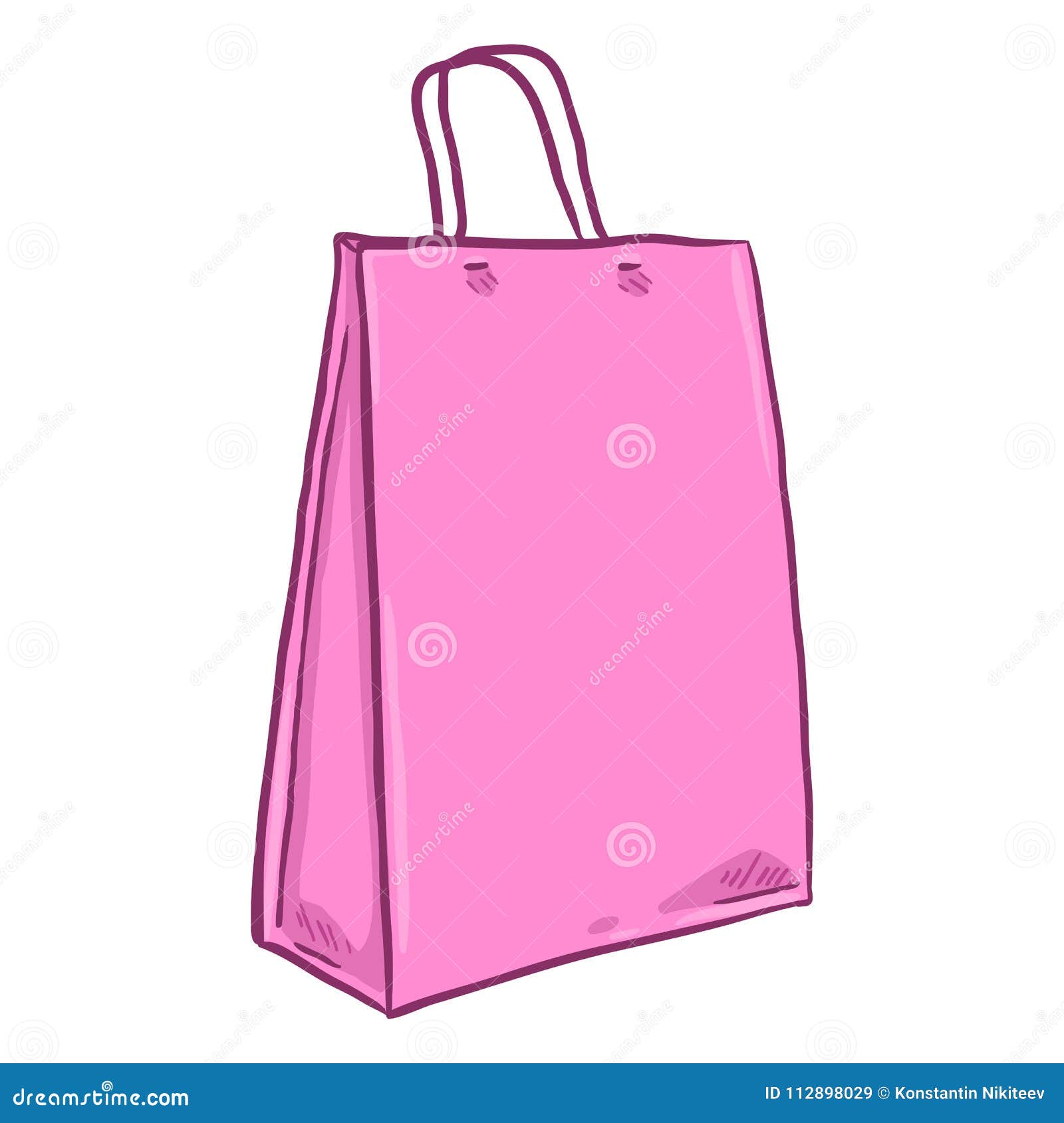 Vector Single Cartoon Plastic Shopping Bag on Isolated White Background Stock Vector - Illustration of lifestyle, comics: 112898029 Vector Single Cartoon Plastic Shopping Bag on Isolated White Background Stock Vector - Illustration of lifestyle, comics: 112898029