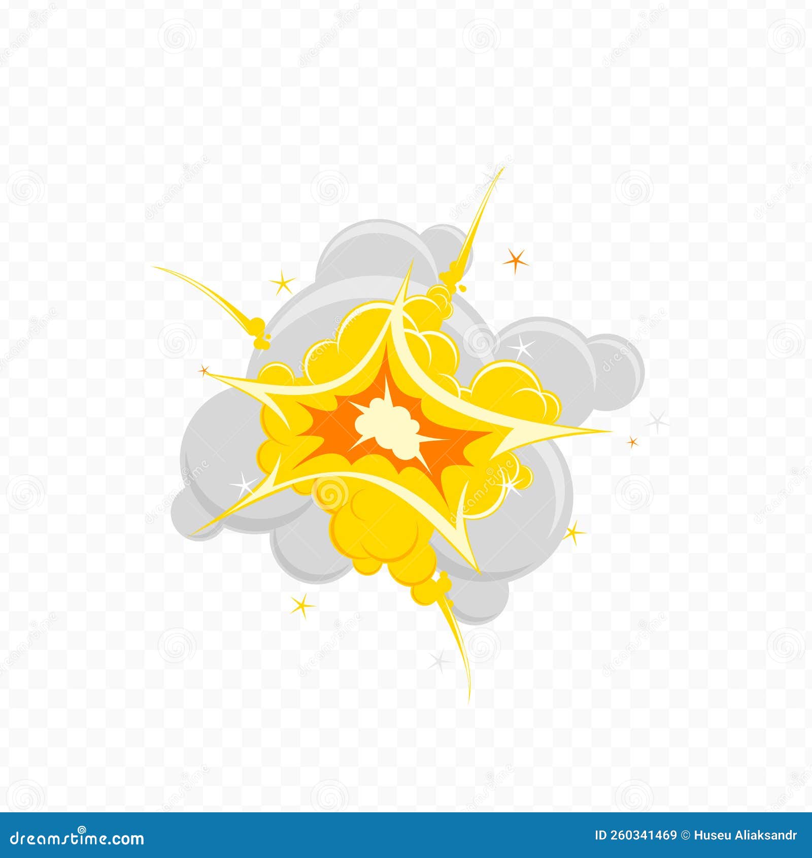 Vector single explosion. stock vector. Illustration of bang - 260341469, image size:1600x1690