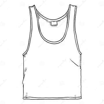 Vector Single Sketch Illustration - Singlet Shirt Stock Vector ...