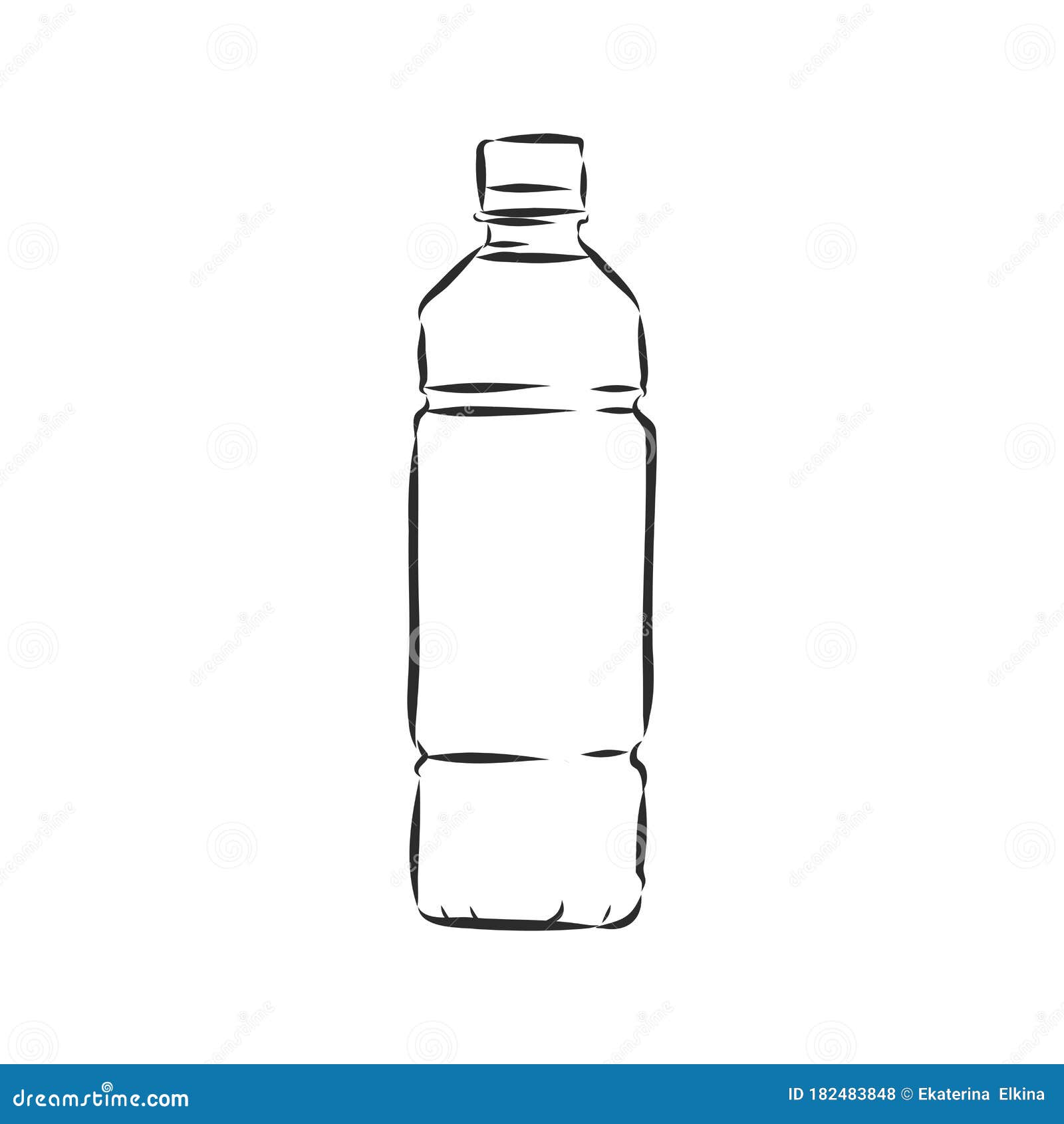 Vector sketch of plastic bottle  Stock vector  Colourbox