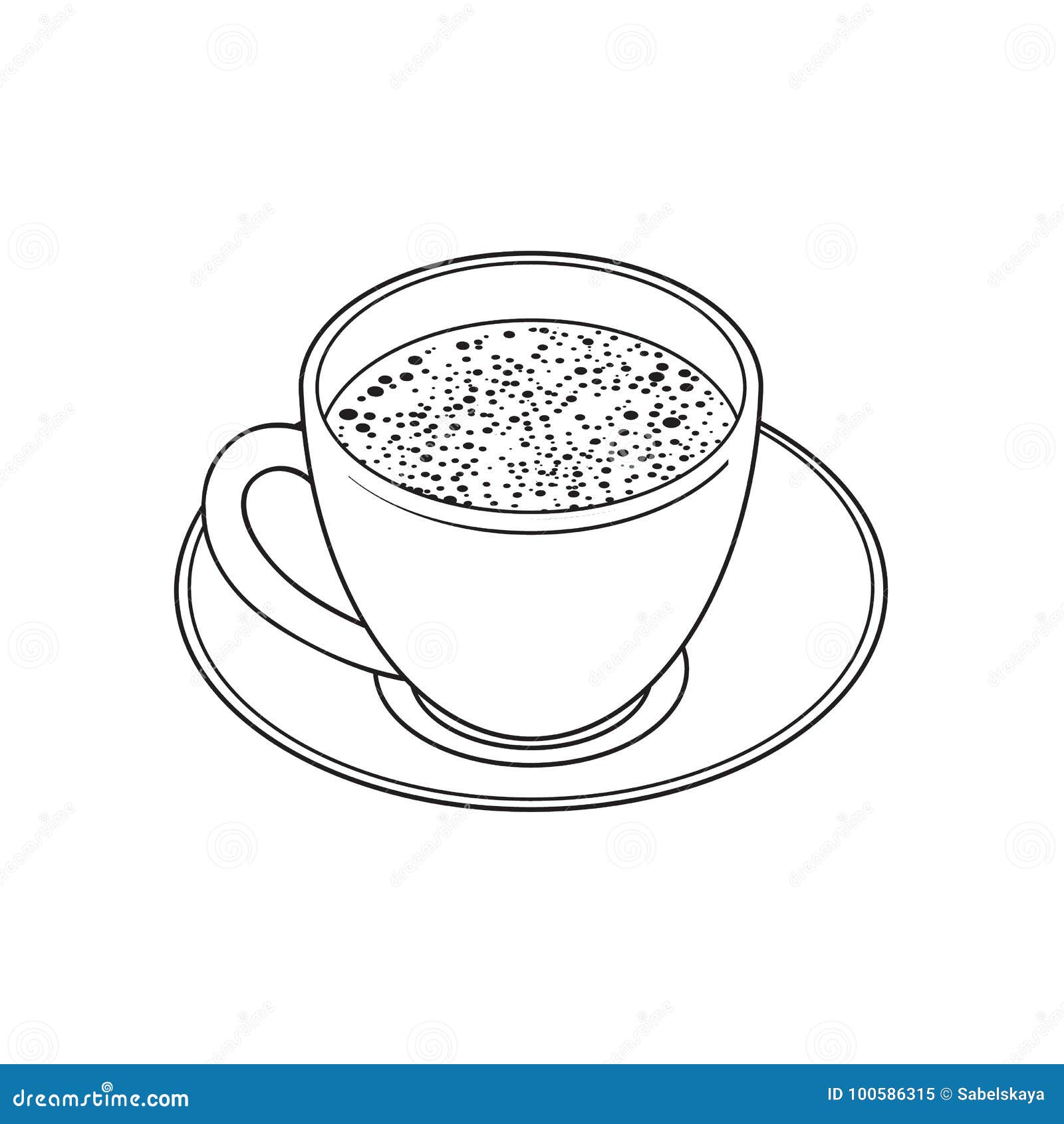 Free Vector | Coffee cup with plate hand draw sketch design