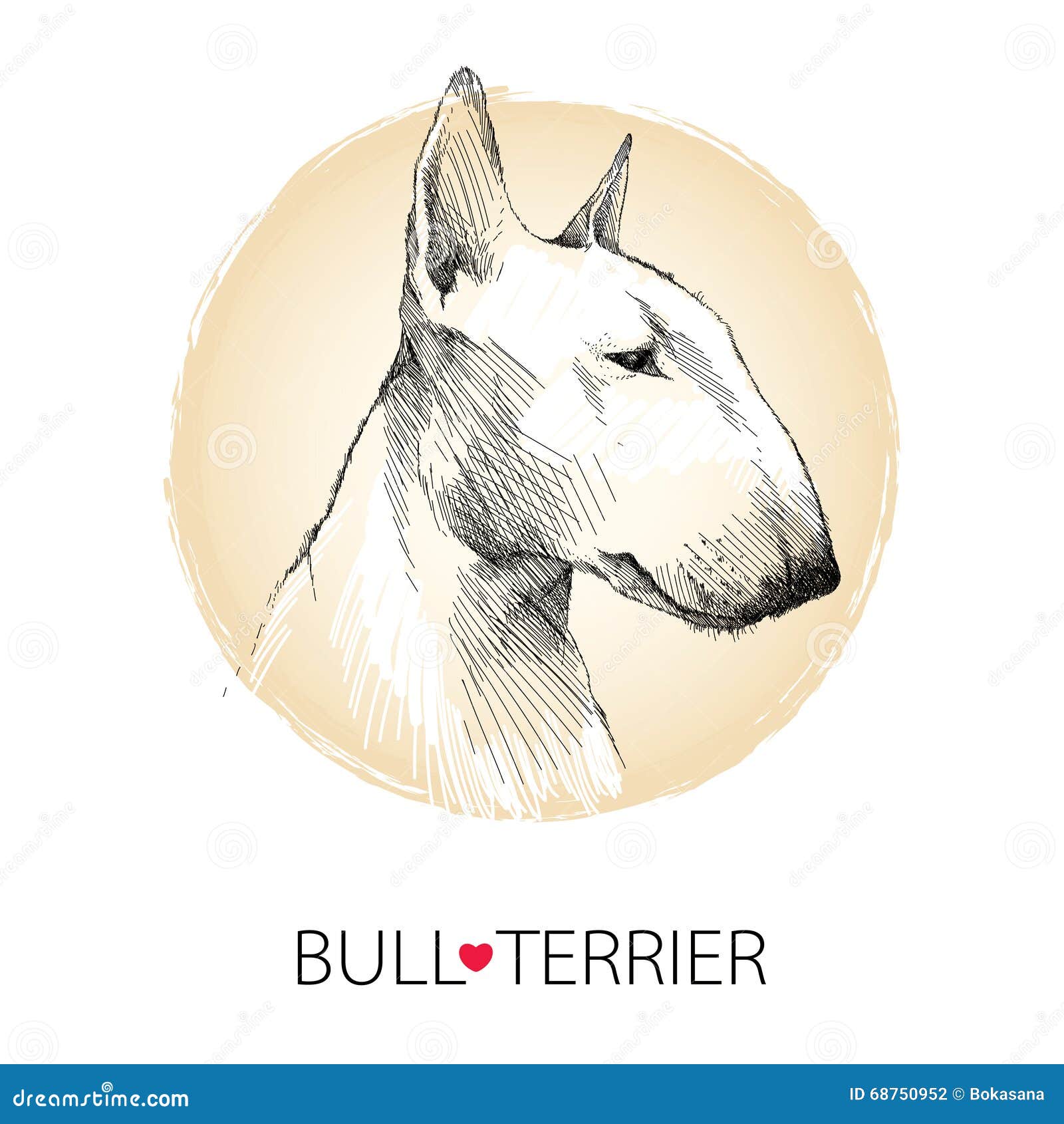 Just Bully English Bull Terrier Cartoon Dog - English Bull Terrier -  Sticker