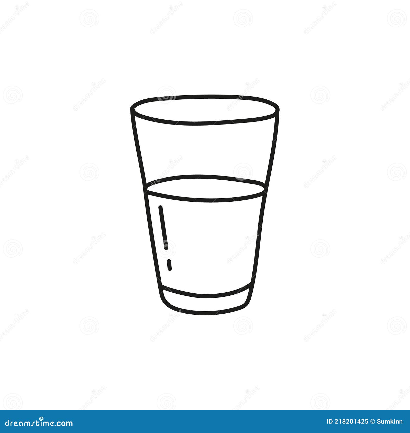 Plastic Glass And Water Stock Illustration - Download Image Now - 2015,  Art, Art And Craft - iStock