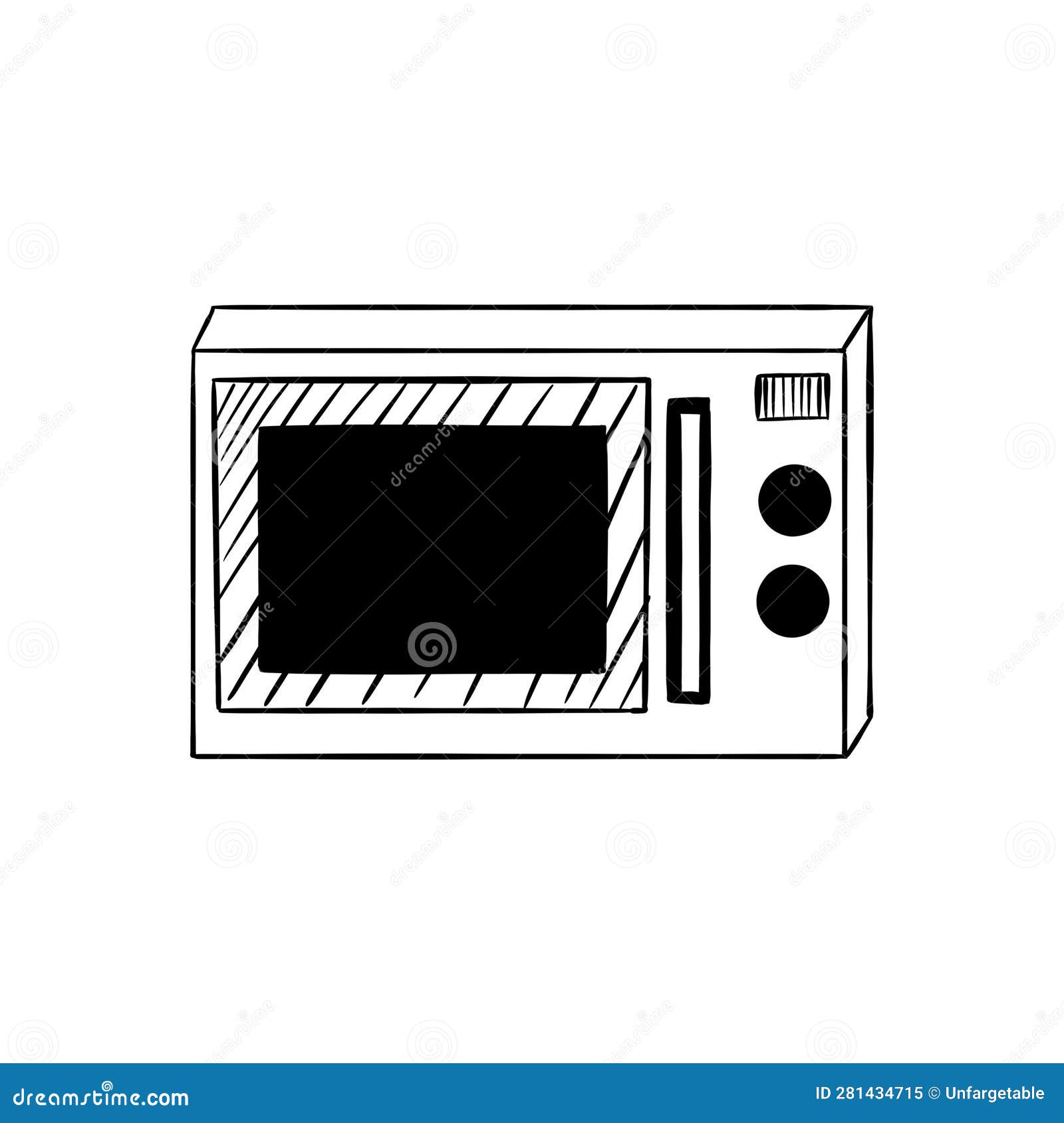 Microwave Oven Cartoon Drawing Stock Vector  Illustration of display  microwave 88218375