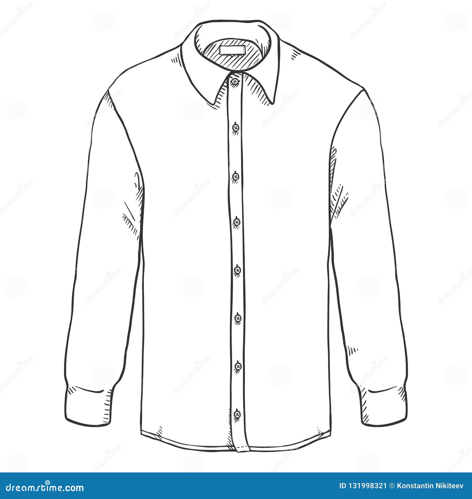 Download Vector Sketch Long-sleeve Classic Men Shirt Stock ...