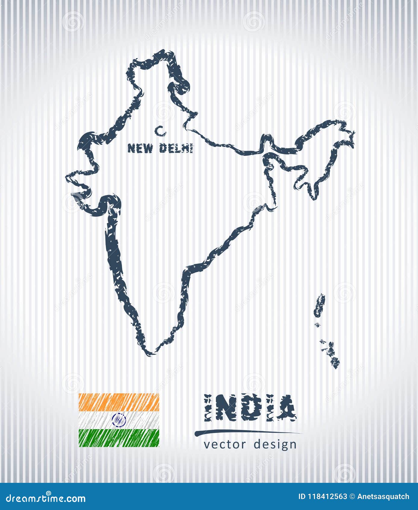 Doodle Freehand Drawing Of India Map Stock Illustration - Download Image  Now - Map, India, Outline - iStock