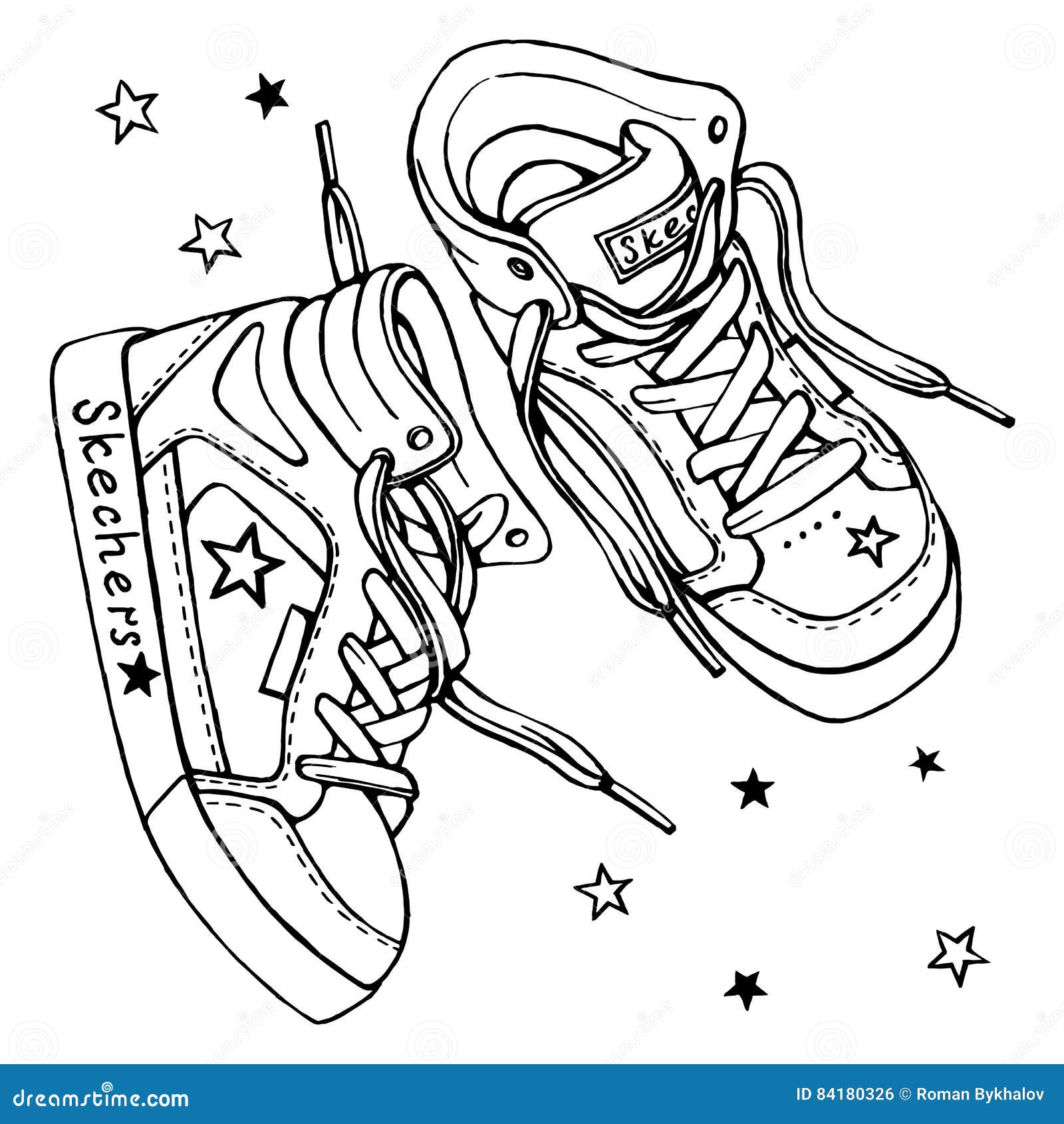 Vector Sketch of a with Laces Stock - Illustration laces, graphic: 84180326