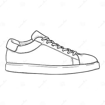 Vector Sketch Sneakers. Smart Casual Shoes Illustration Stock ...