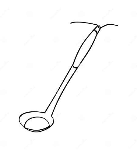 Simple Vector Sketch Vegetable Scoop, Sip Single One Line Art ...