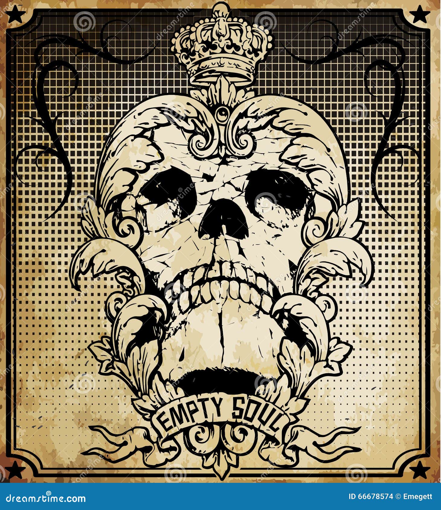 Download Vector Skull Frame Set. Easy To Edit. All Fonts Are Free Fonts, Stock Vector - Illustration of ...