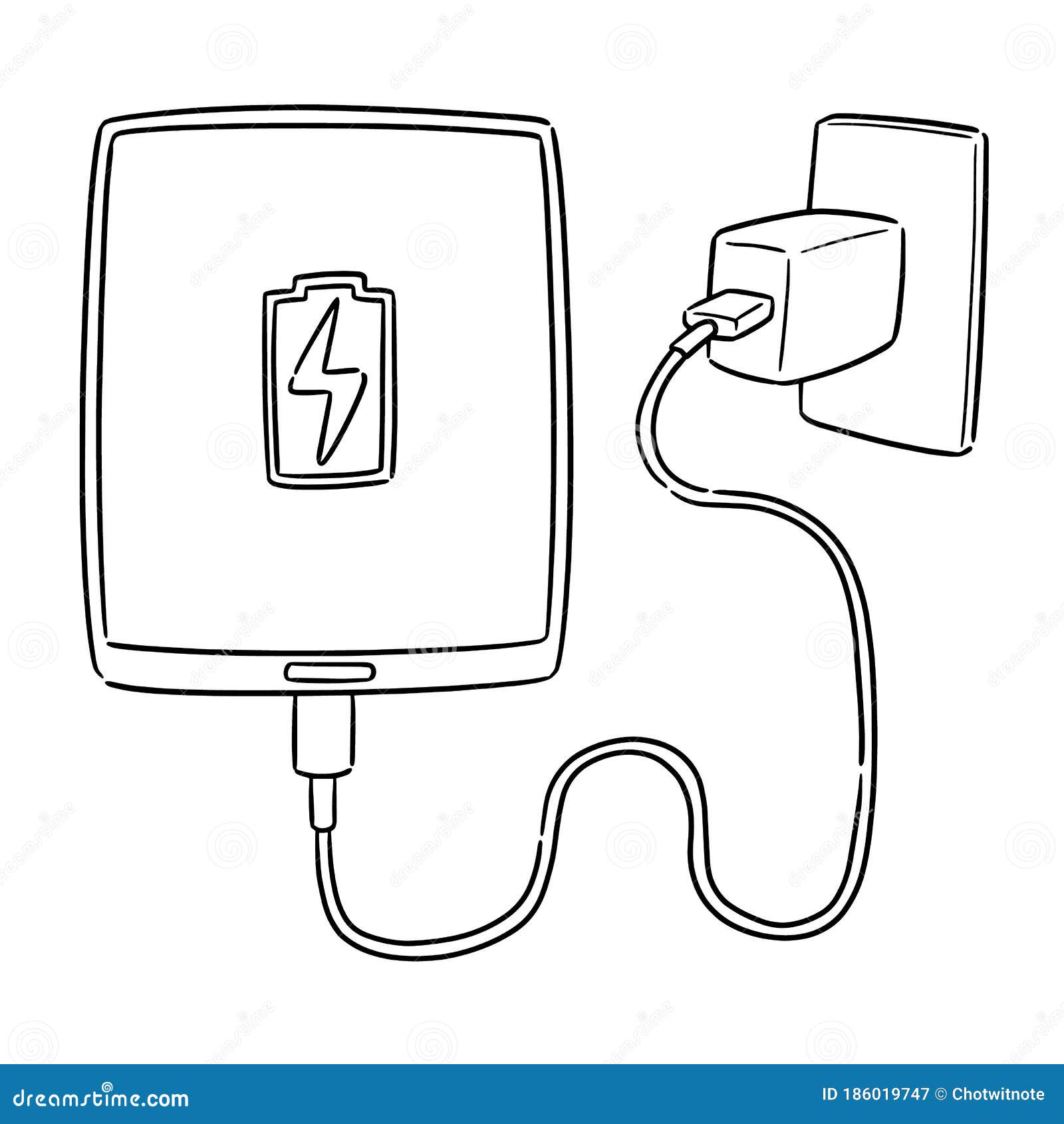 Vector of Smartphone Charging Stock Vector Illustration of ampere