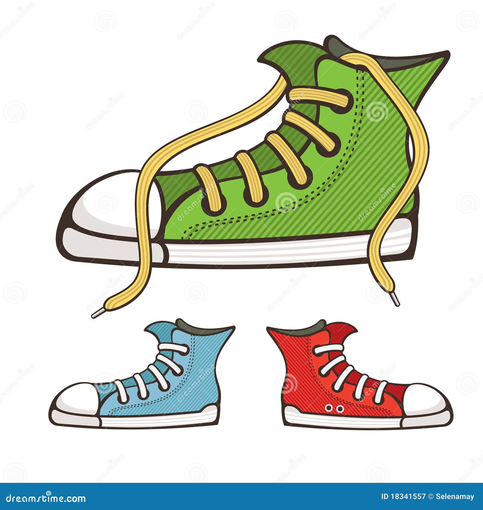 Vector sneakers stock vector. Illustration of modern - 18341557