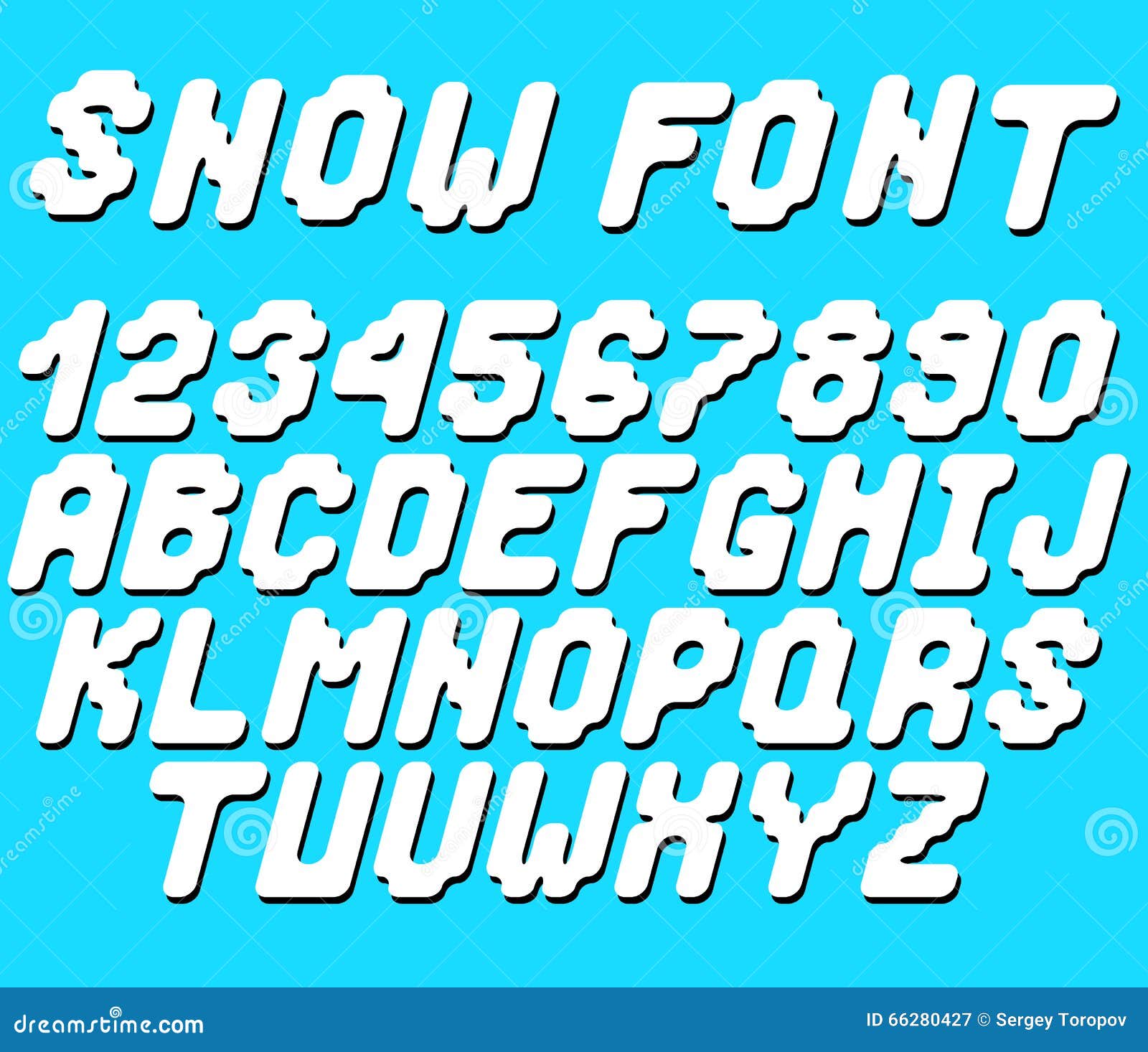 Download Vector snow font stock vector. Illustration of texture ...