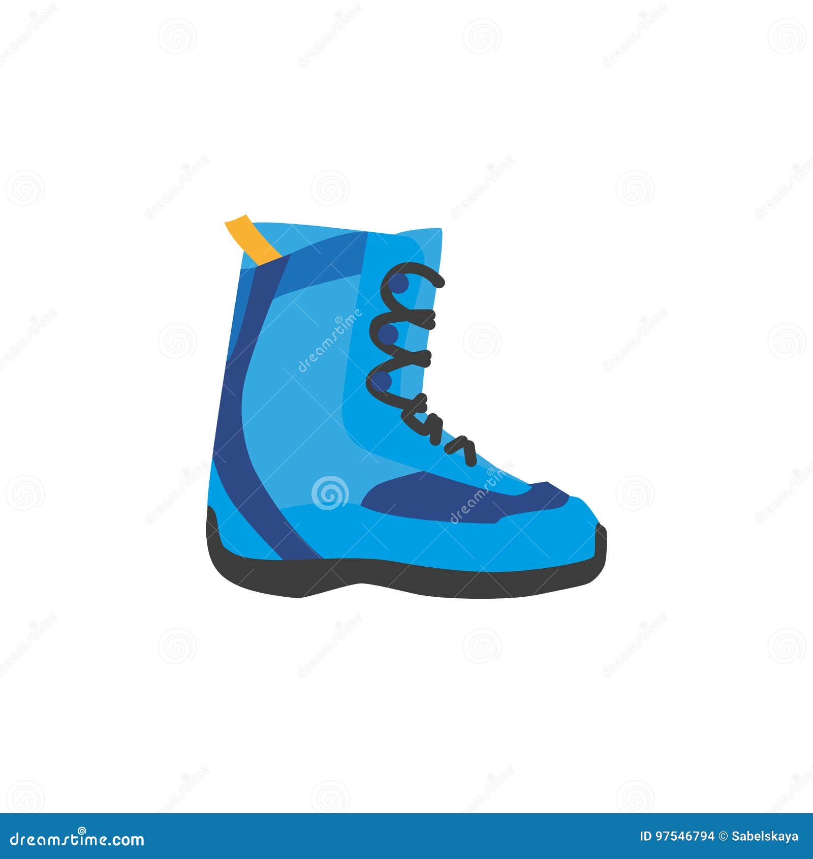 Vector snowboarding boots stock vector. Illustration of object - 97546794