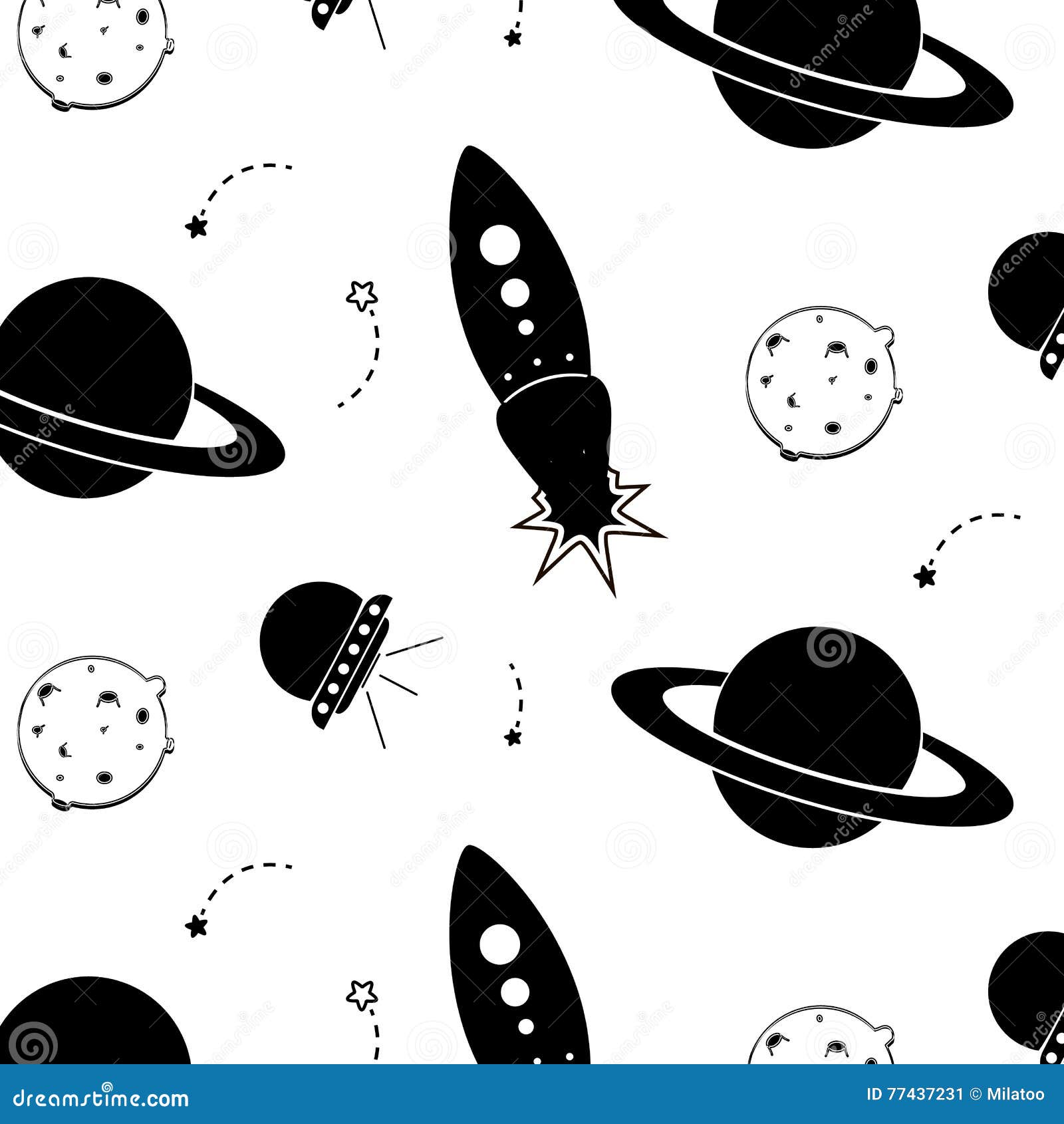 Free Vector  Space objects set rockets and shuttle astronauts and aliens