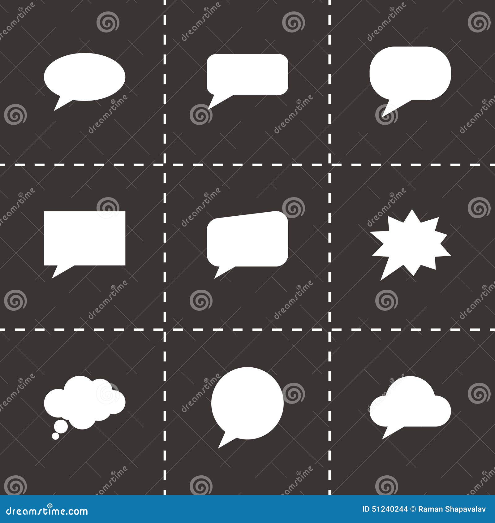  speach bubbles icon set