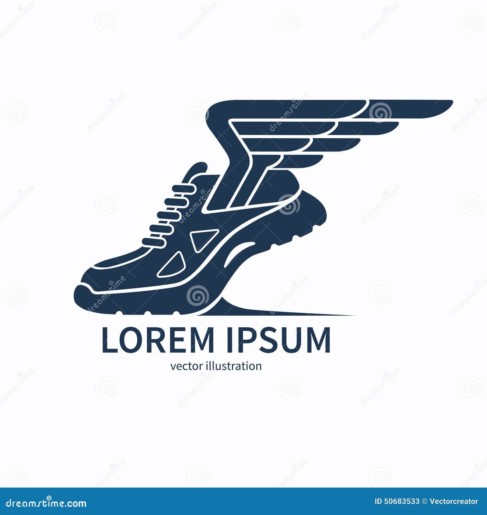  speeding running shoe , icon or logo